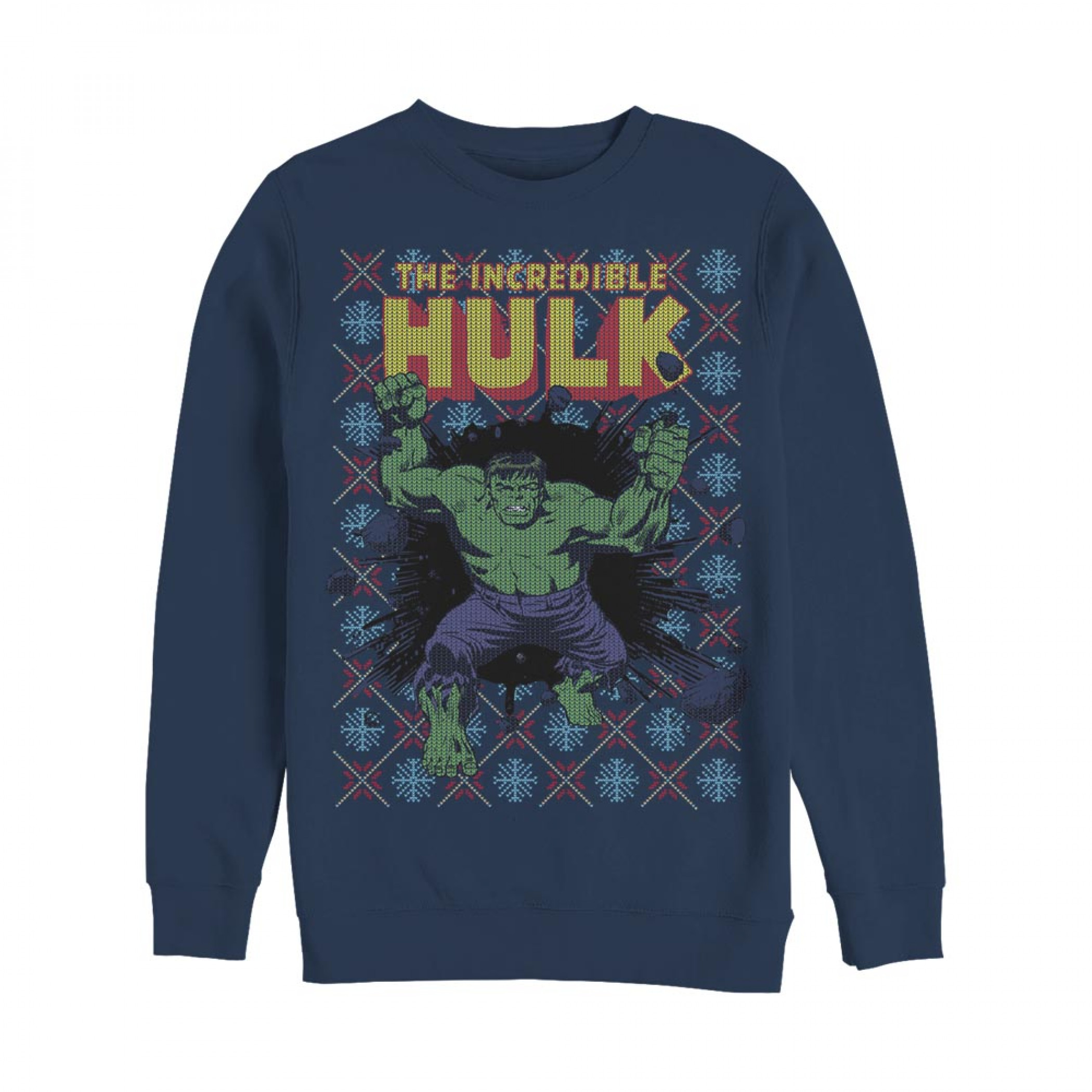 Hulk Ugly Christmas Sweater Design Sweatshirt, Blue