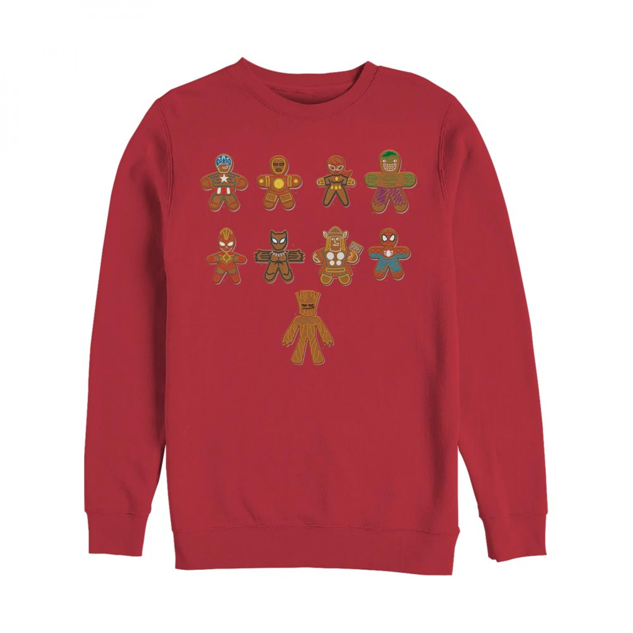 The Gingerbread Cookie Avengers Christmas Sweatshirt, Red