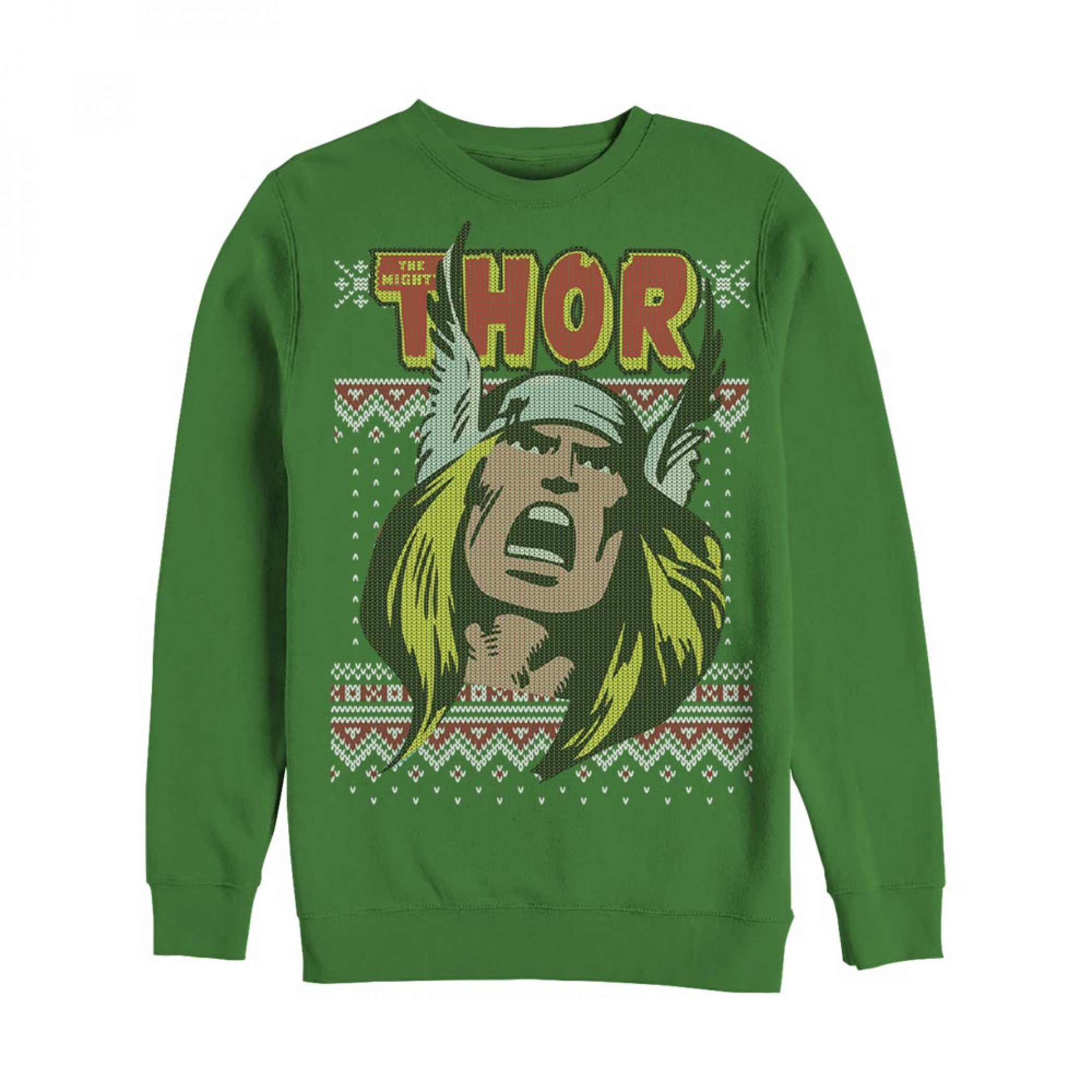 The Mighty Thor Ugly Christmas Sweatshirt, Green