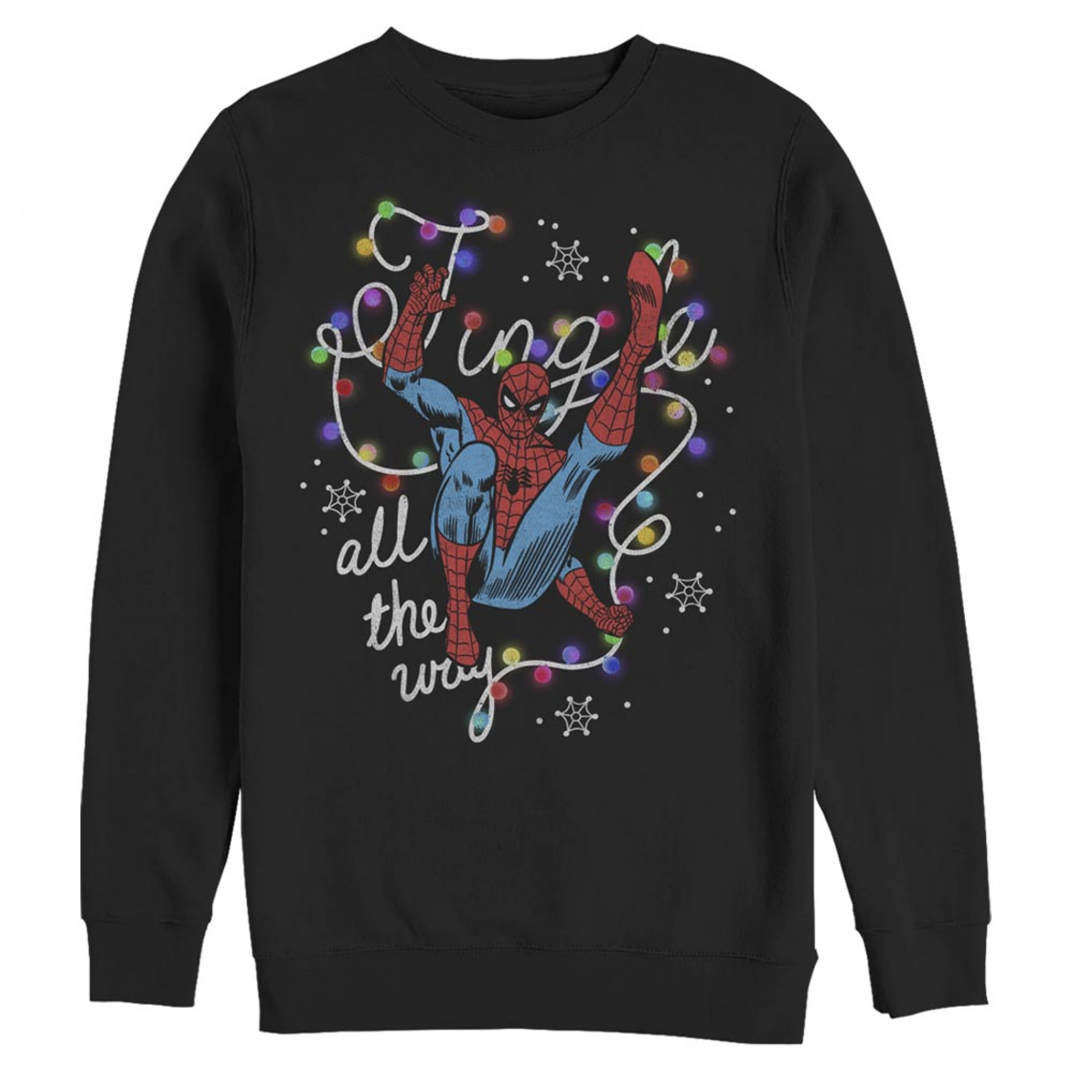 Spider-Man Jingle All The Way Black Sweatshirt, Black