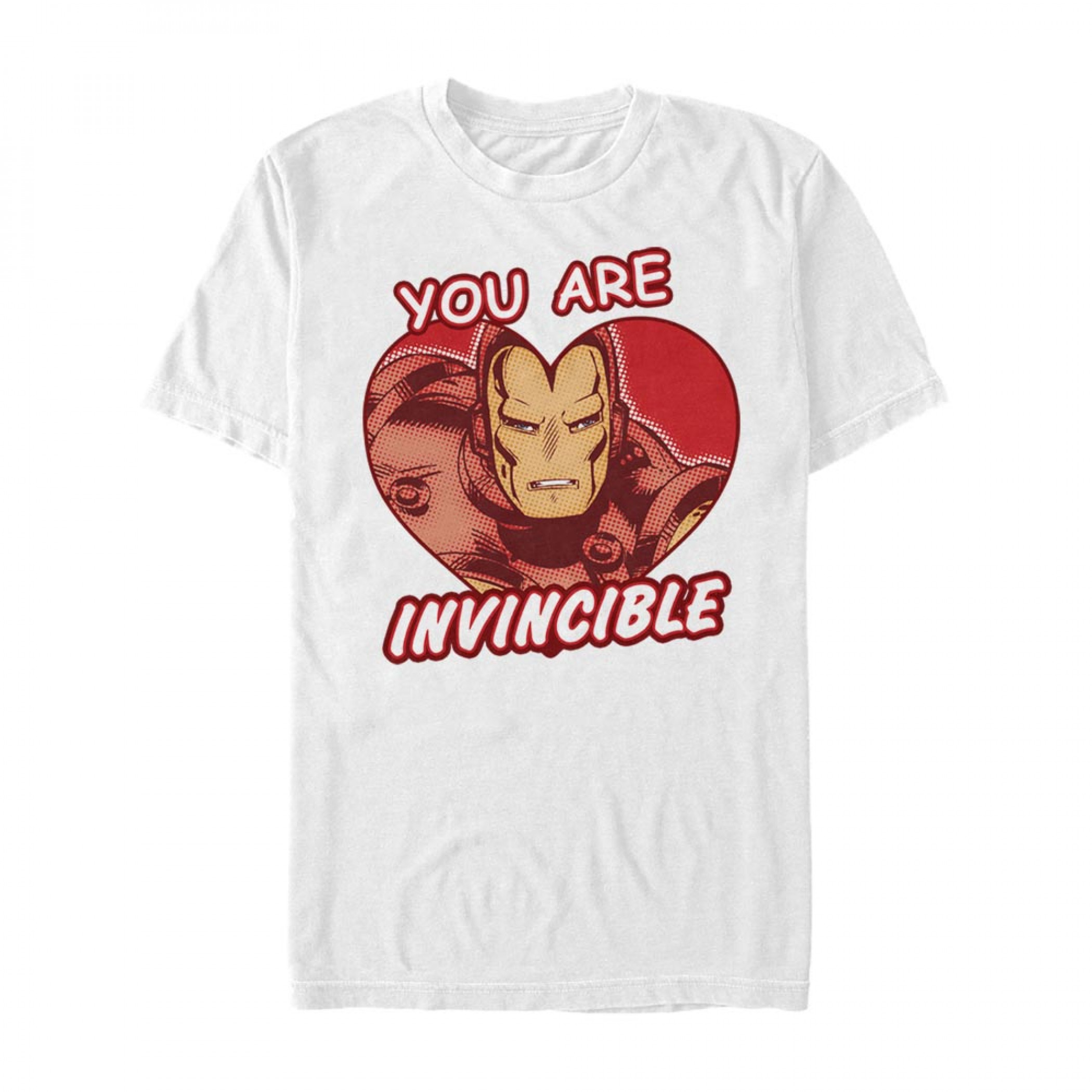 Iron Man You Are Invincible Heart White T-Shirt, White