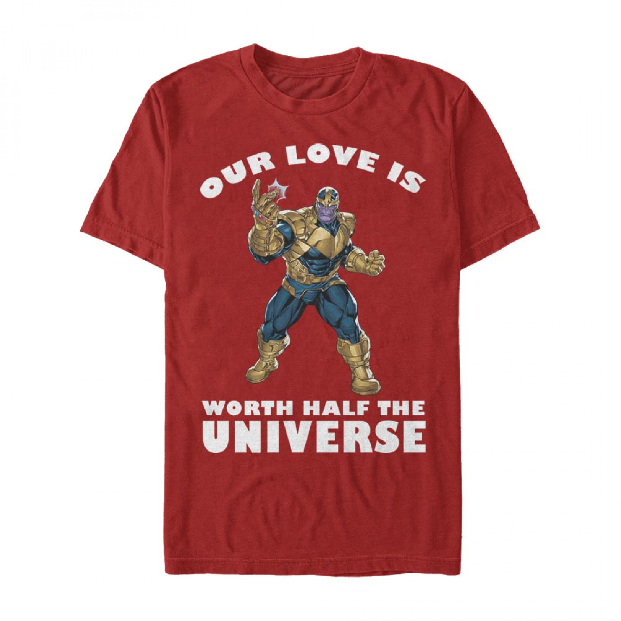 Thanos Our Love is Worth Half the Universe Red T-Shirt, Red