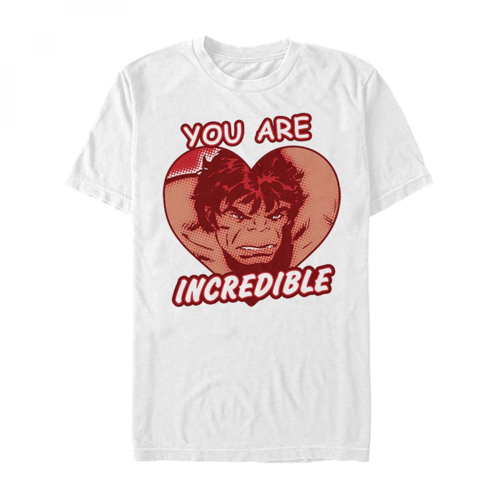 Hulk You Are Incredible Heart White T-Shirt, White