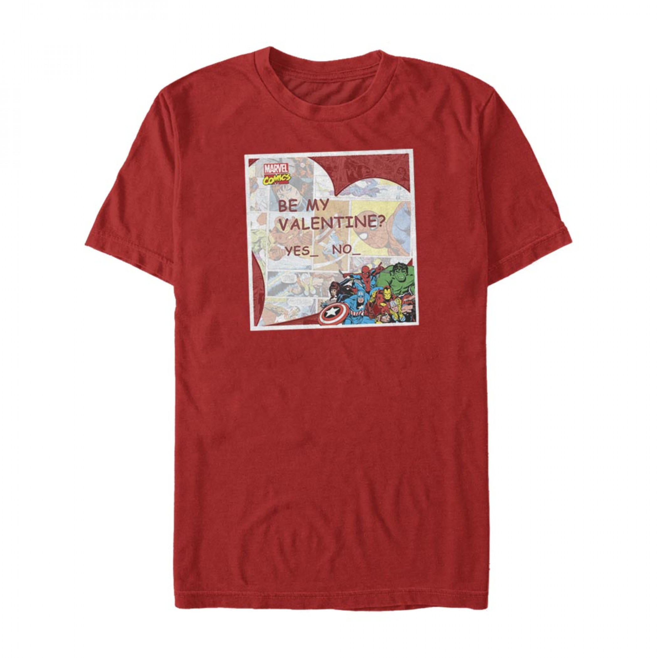 Avengers Be My Valentine Red T-Shirt, Red