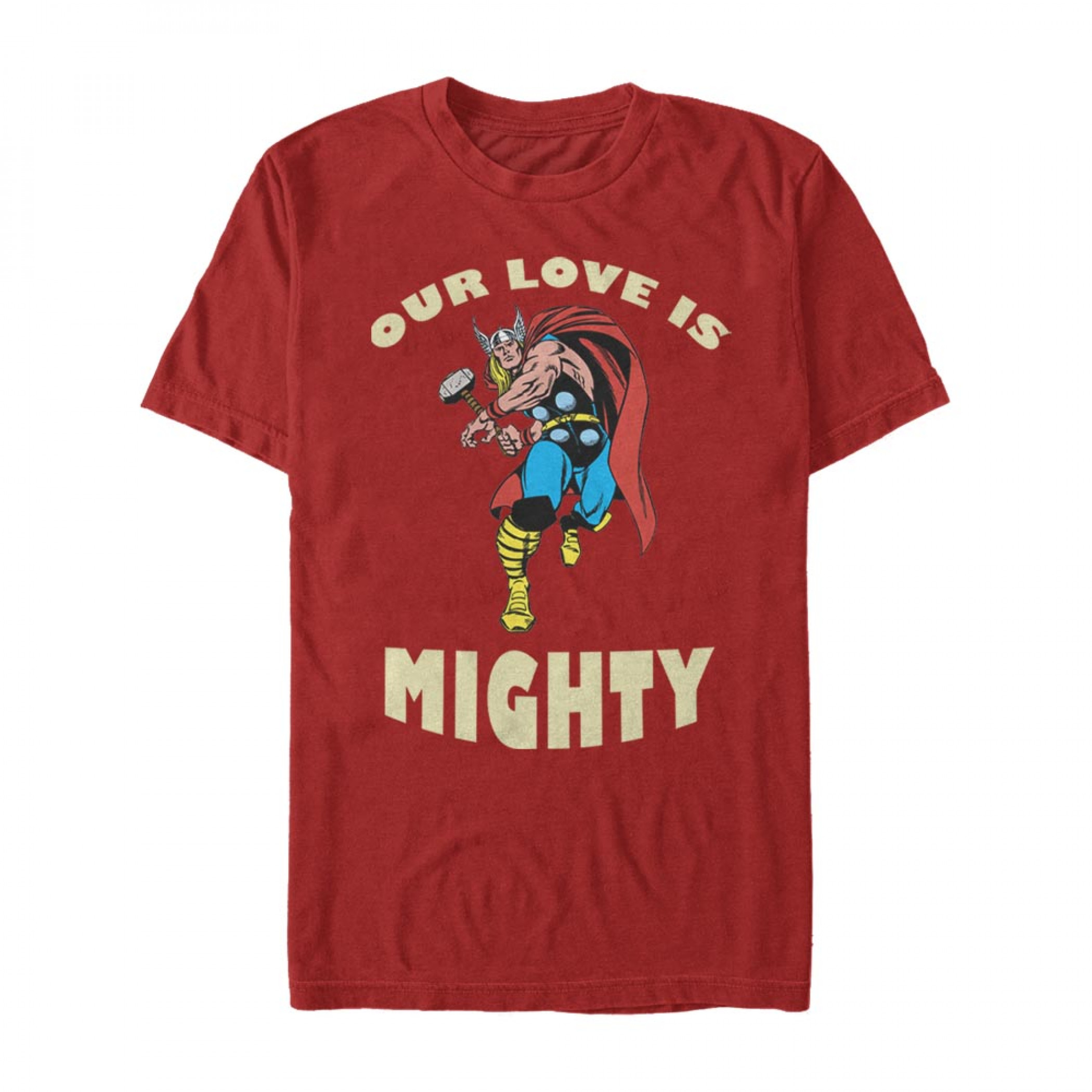 Thor Our Love is Mighty Red T-Shirt, Red
