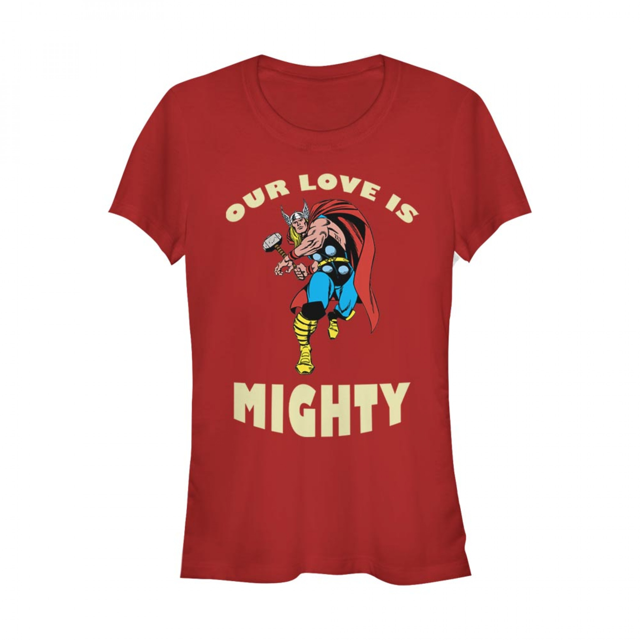 Thor Our Love is Mighty Red Women's T-Shirt, Red