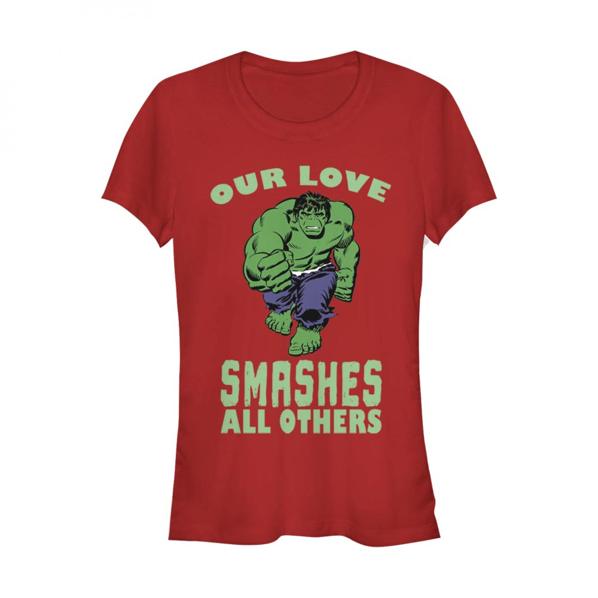 Hulk Our Love Smashes All Others Women's Red T-Shirt, Red