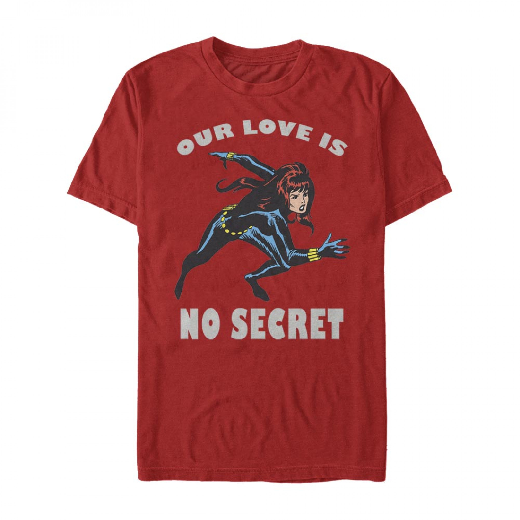 Black Widow Our Love Is No Secret Red T-Shirt, Red