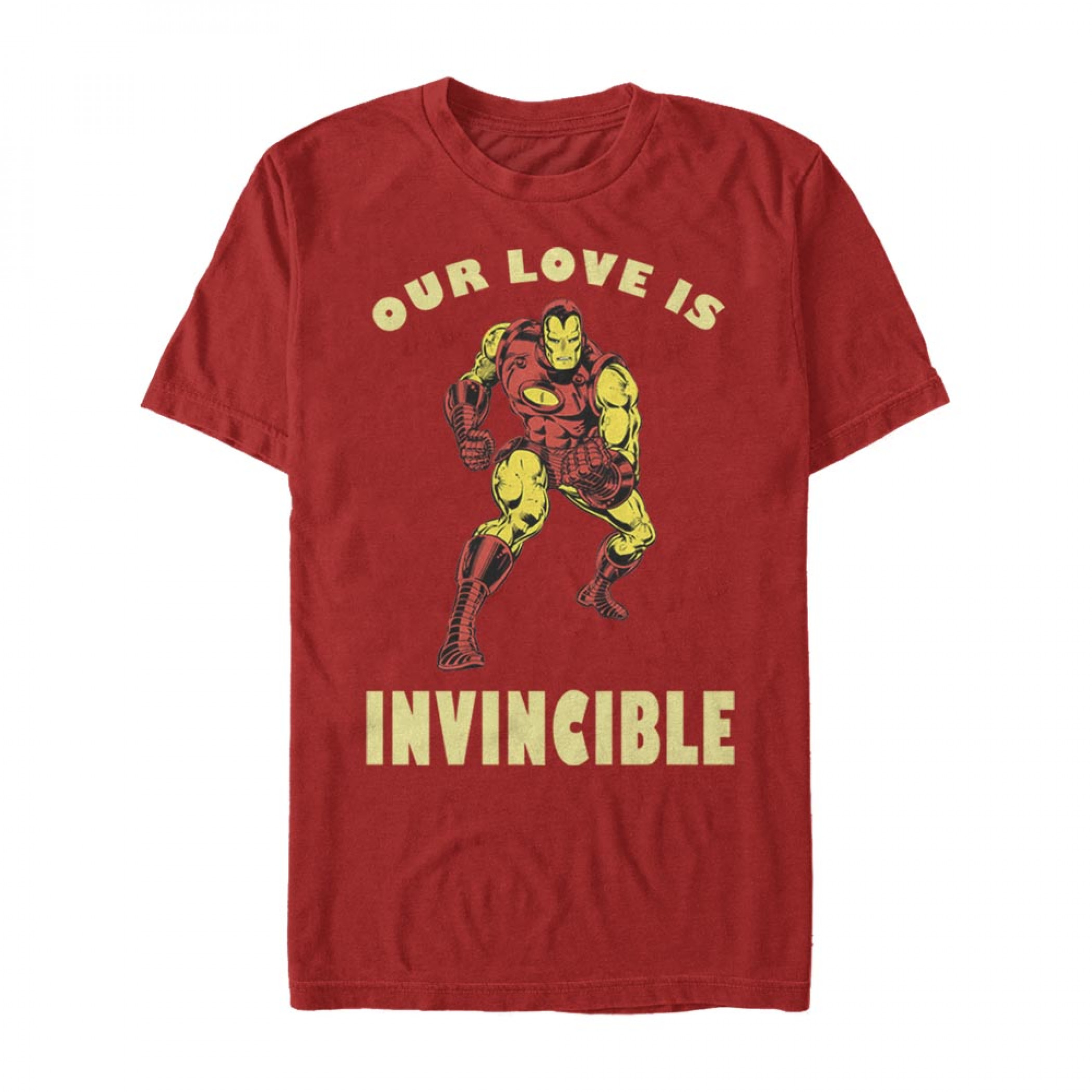 Iron Man Our Love is Invincible Red T-Shirt, Red
