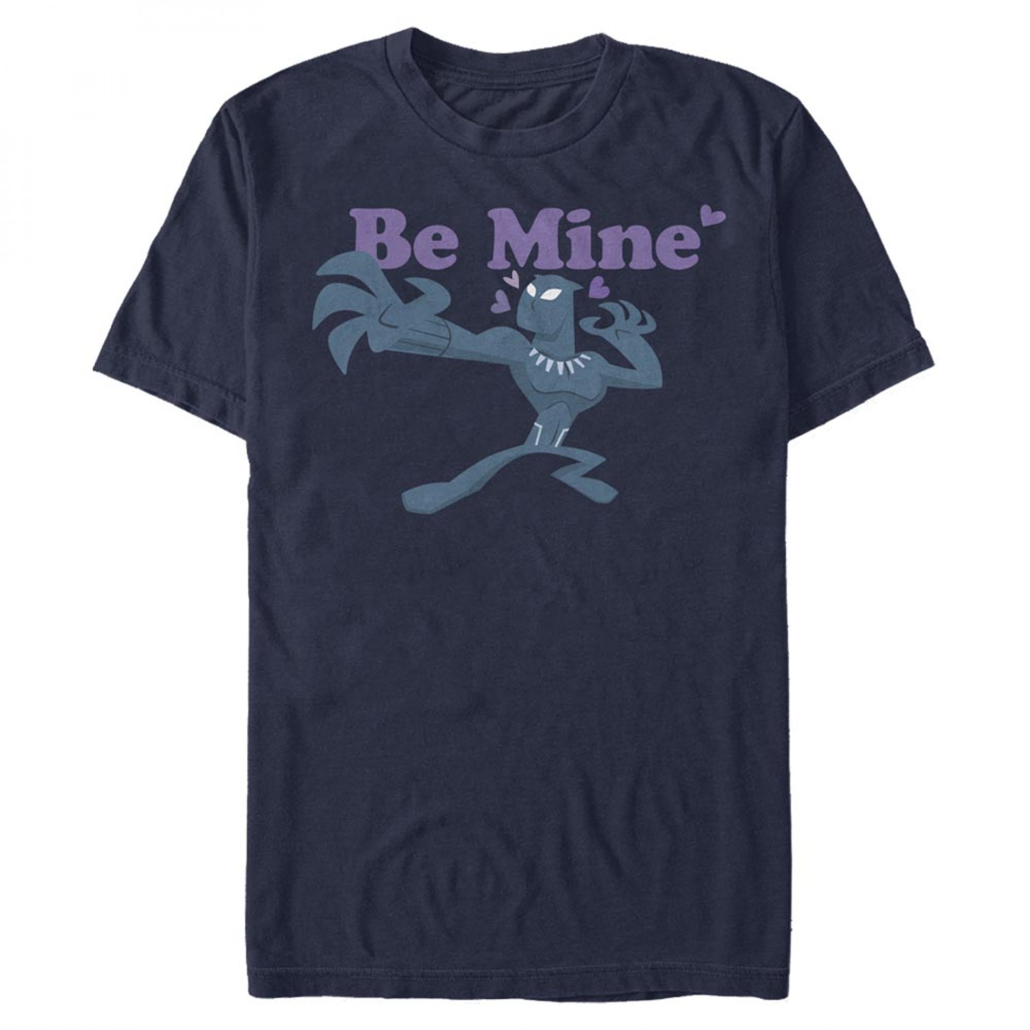 Black Panther Be Mine Valentine T-Shirt, Black