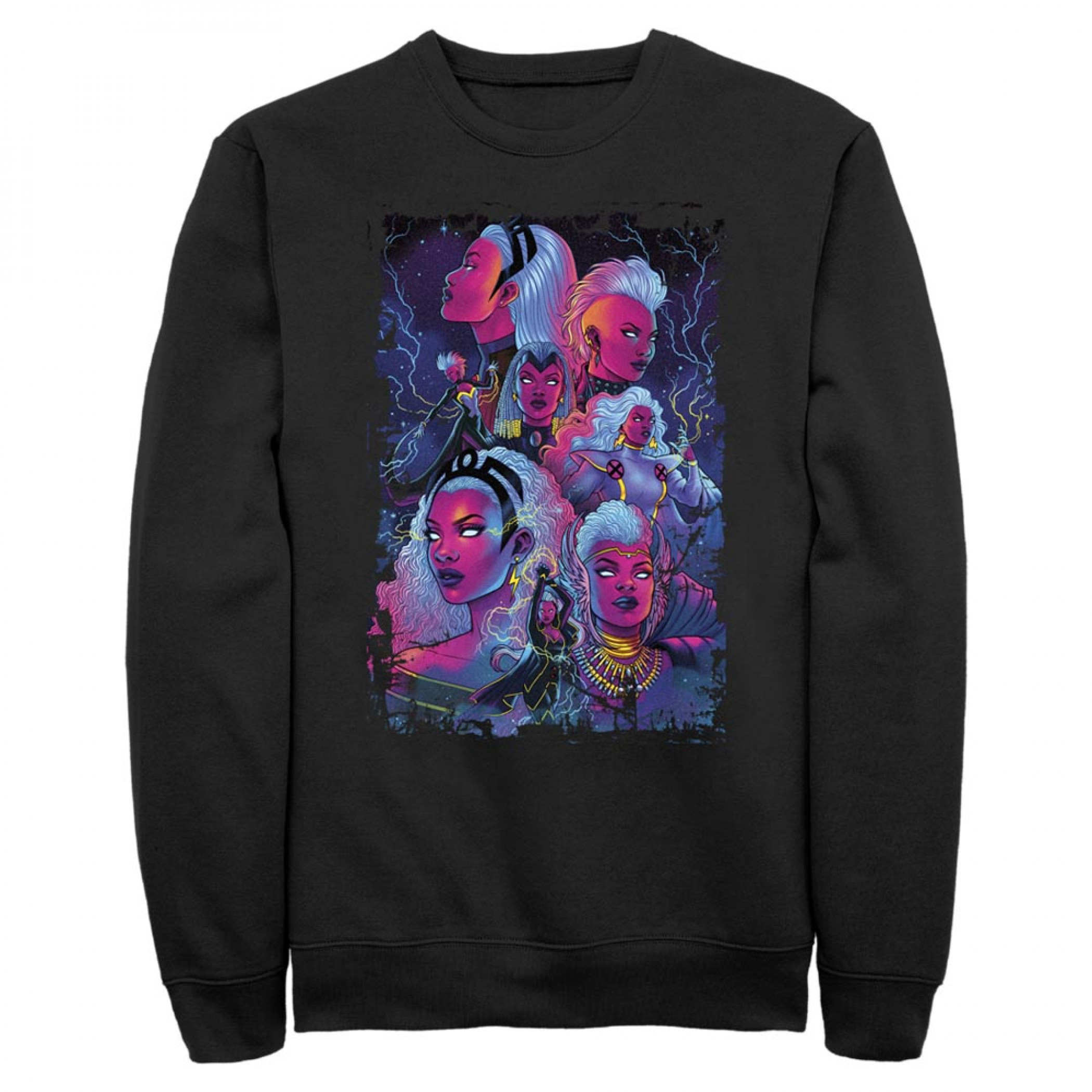 Marvel X-Men Visions of Storm Black Sweatshirt, Black