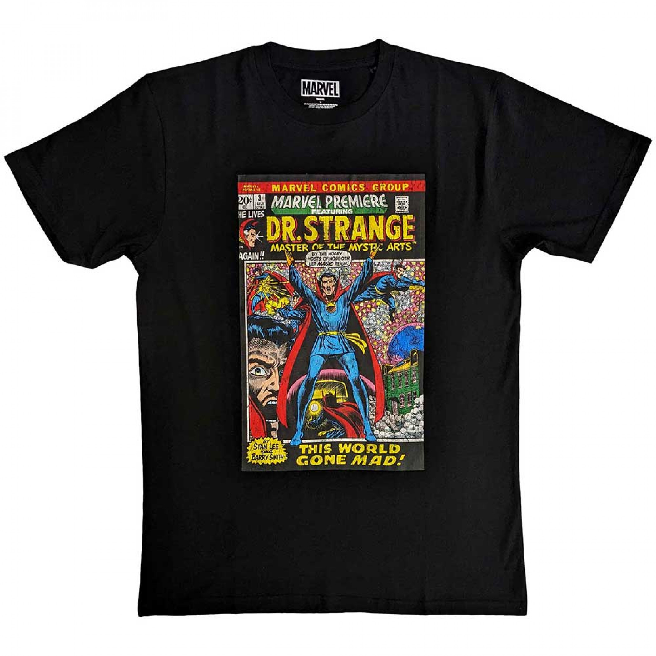 Dr. Strange The World Gone Mad Cover Art T-Shirt, Black