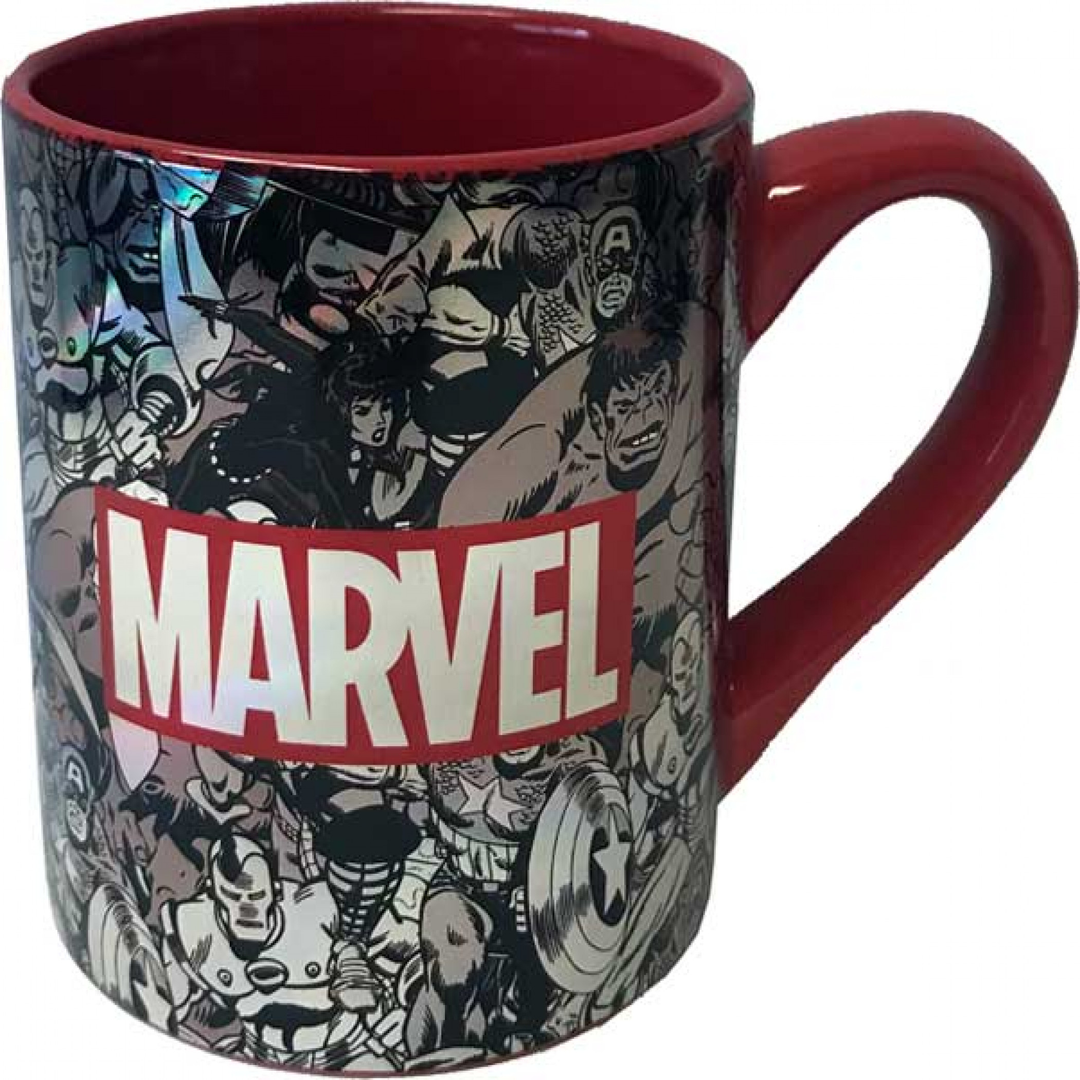 Marvel Comics Black and White Brink Logo Mug, Black