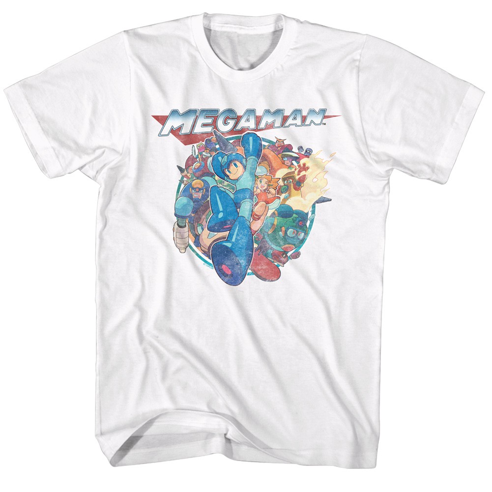 Mega Man The Squad Tshirt, White
