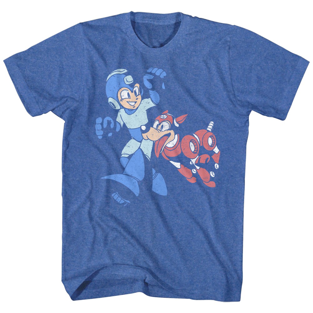Mega Man Mans Best Friend Tshirt, Blue