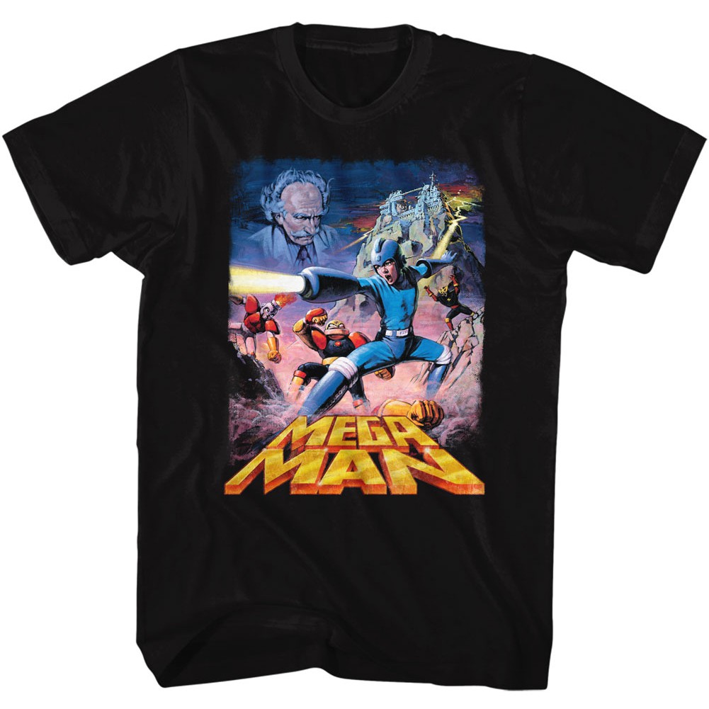 Mega Man Poster Tshirt, Black