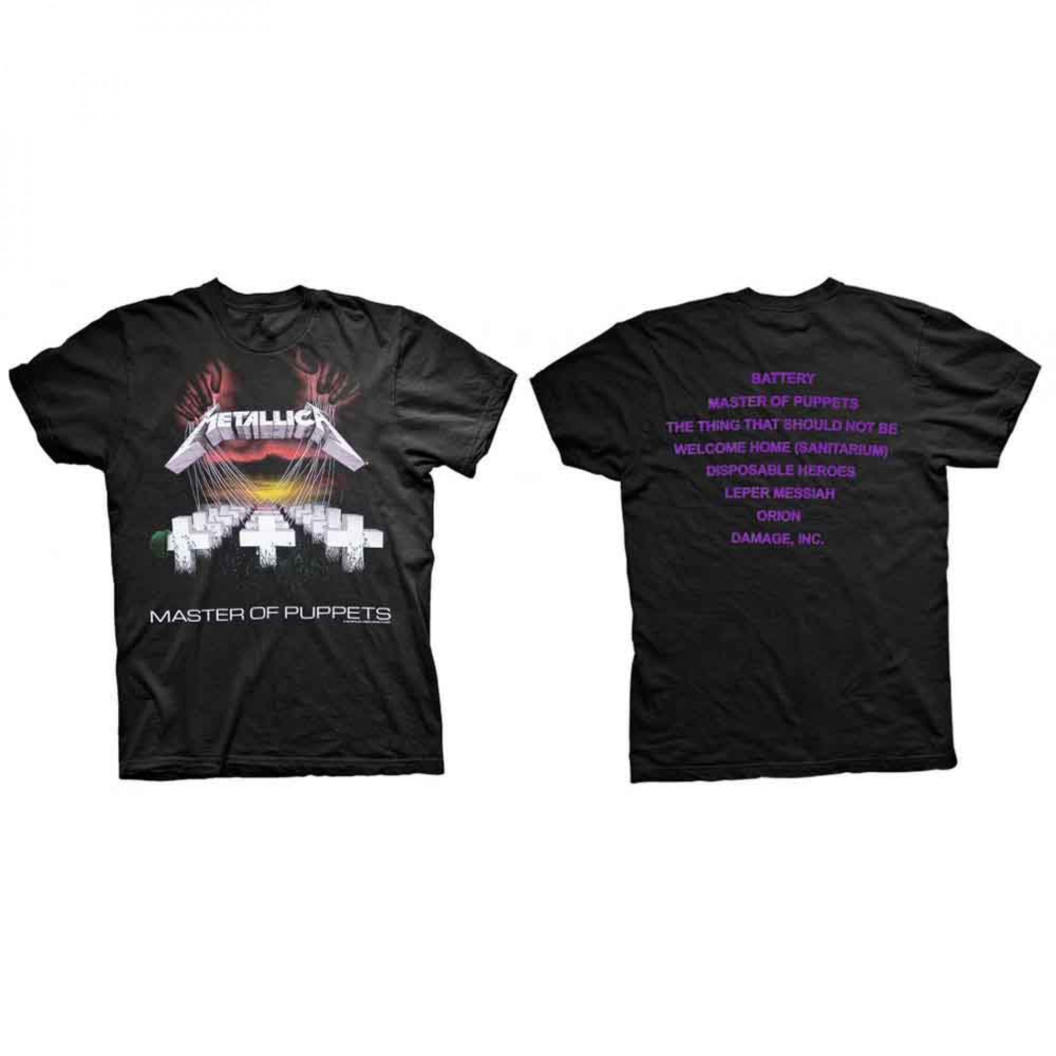 Metallica Master of Puppets Track List T-Shirt