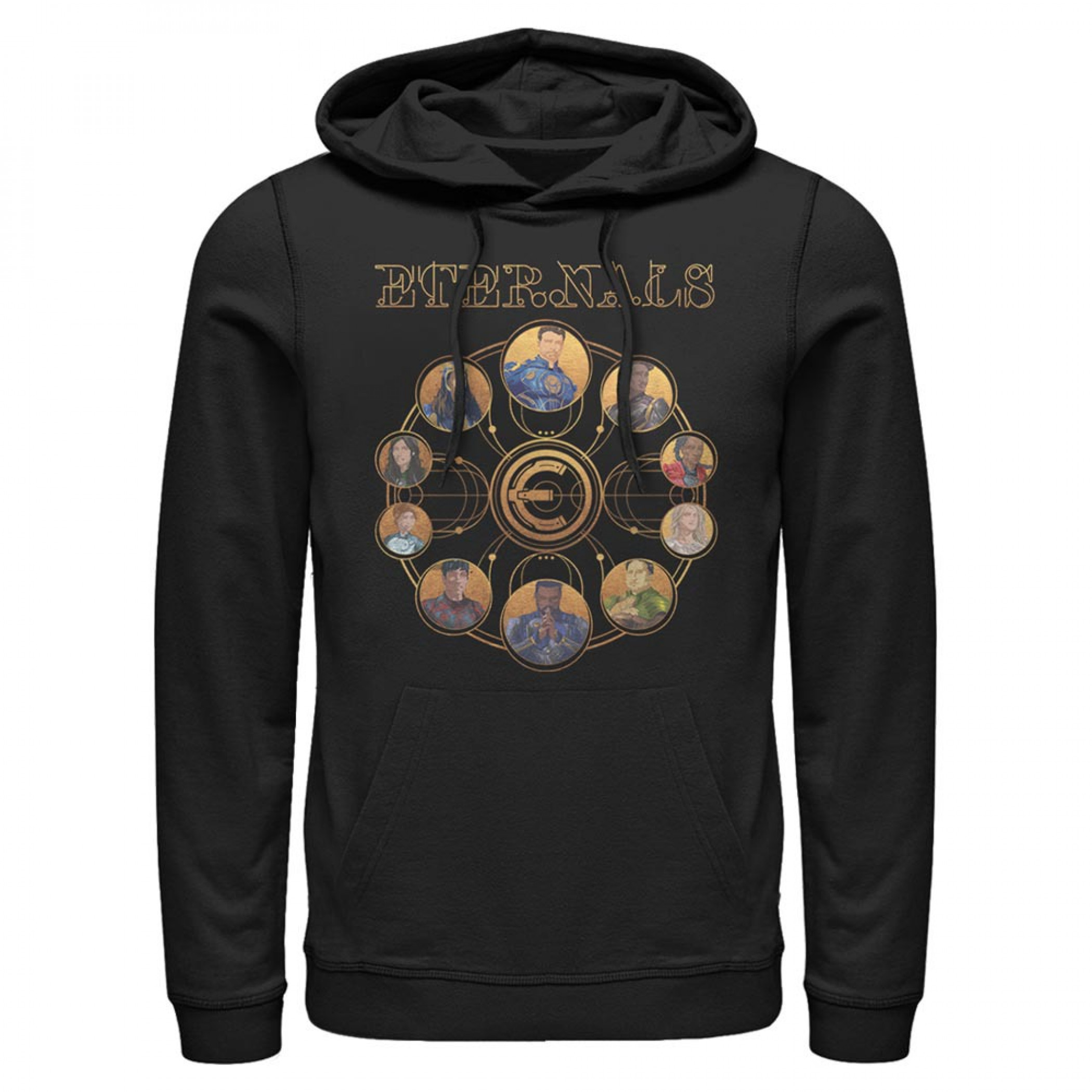 Marvel Comics The Eternals Character Segments Hoodie, Black