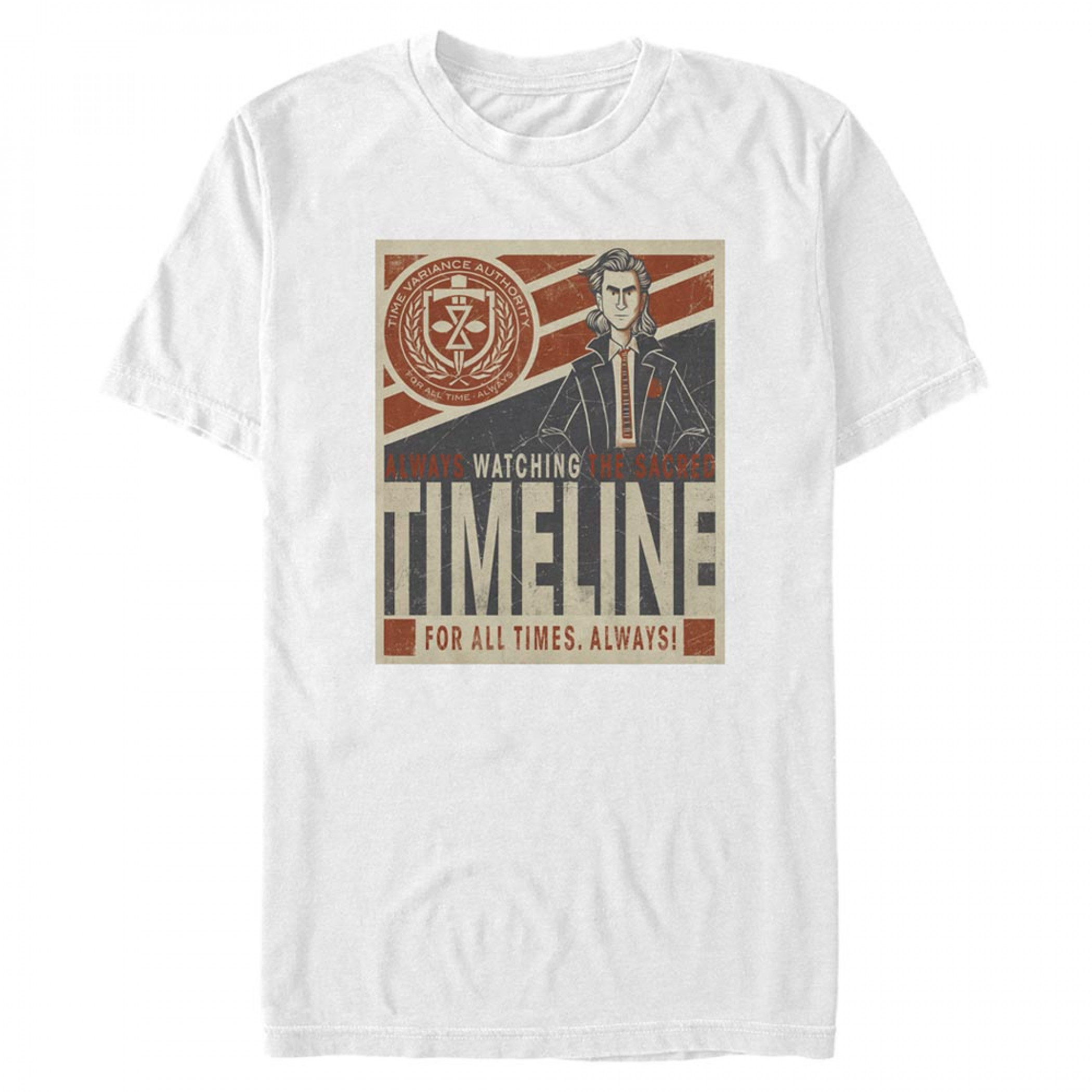 Loki TVA Time Variance Authority Always Watching T-Shirt, White