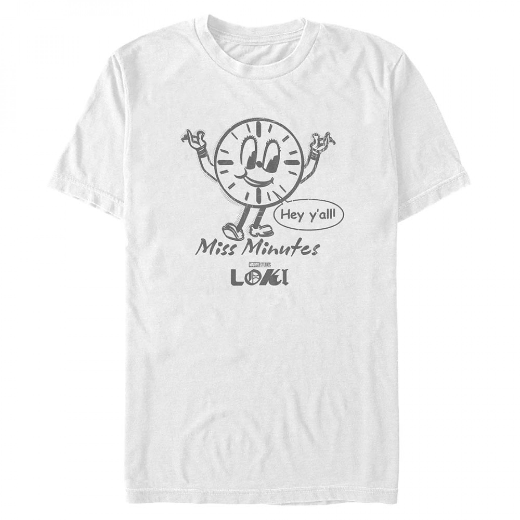 Loki Miss Minutes Clock T-Shirt, White