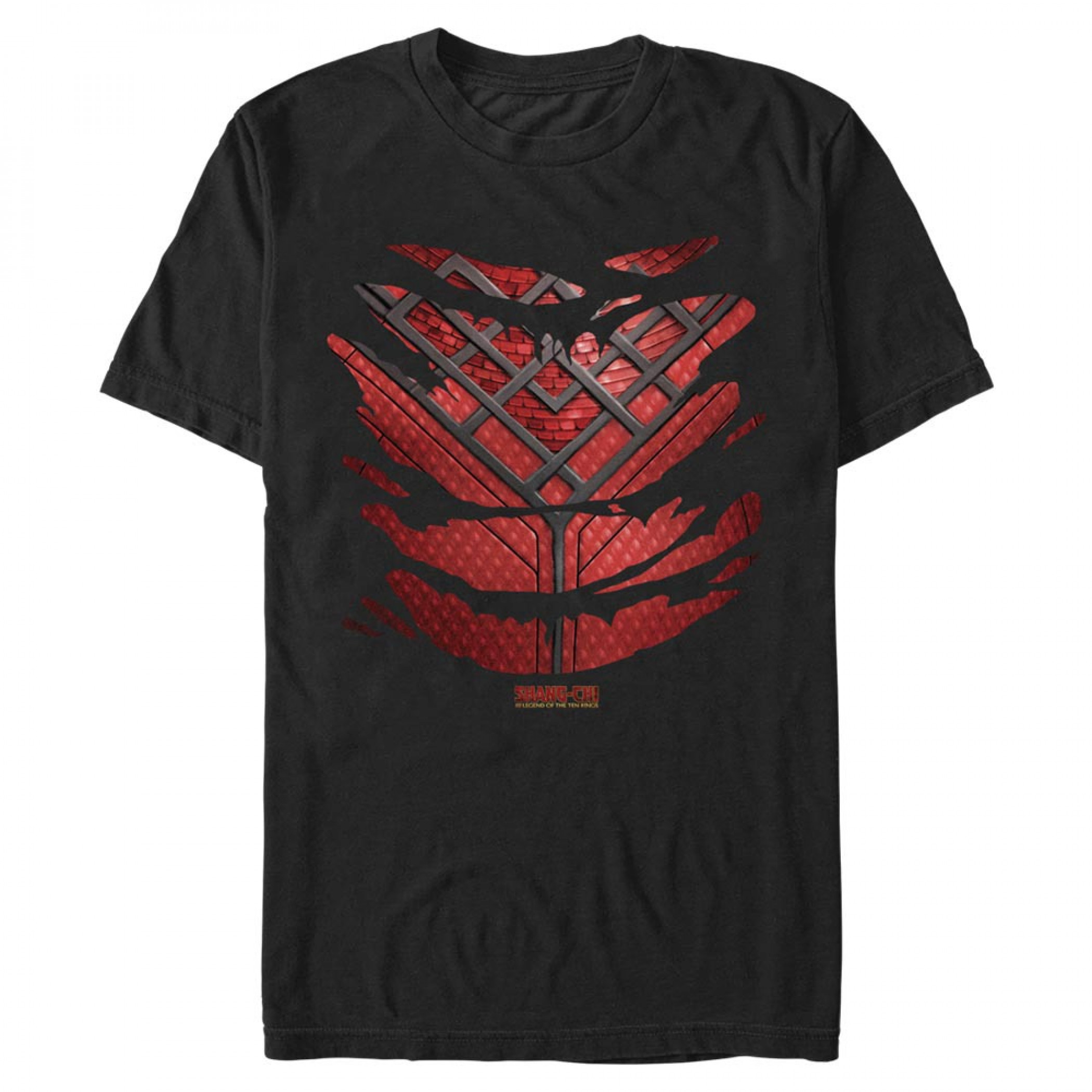 Shang Chi and the Legend of the Ten Rings Torn Costume T-Shirt, Black