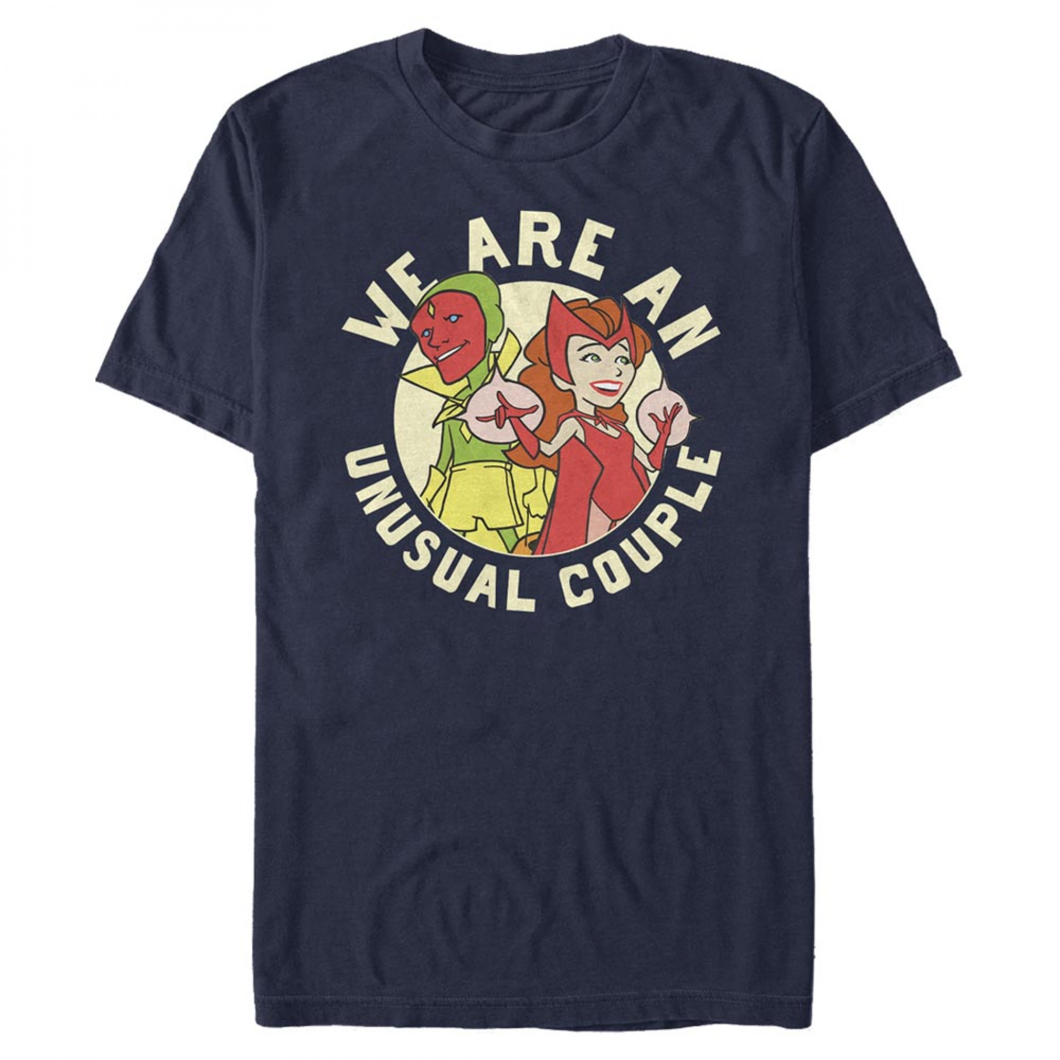 WandaVision Unusual Couple Cartoon T-Shirt, Blue