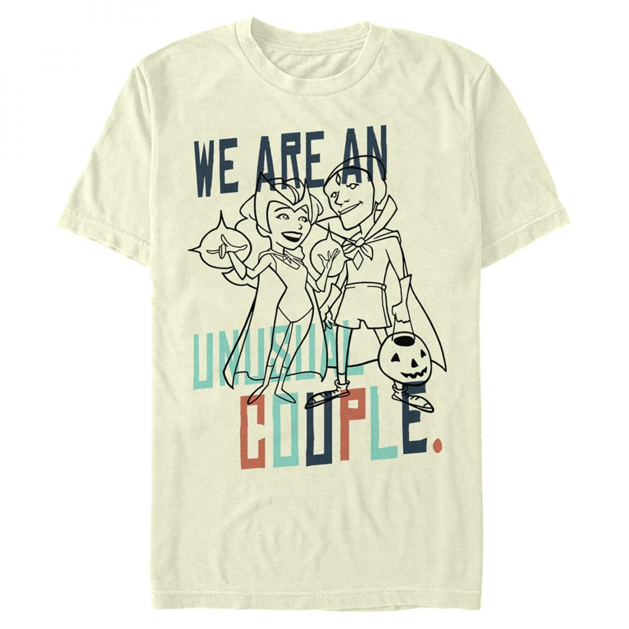 WandaVision Unusual Couple Outline T-Shirt, White