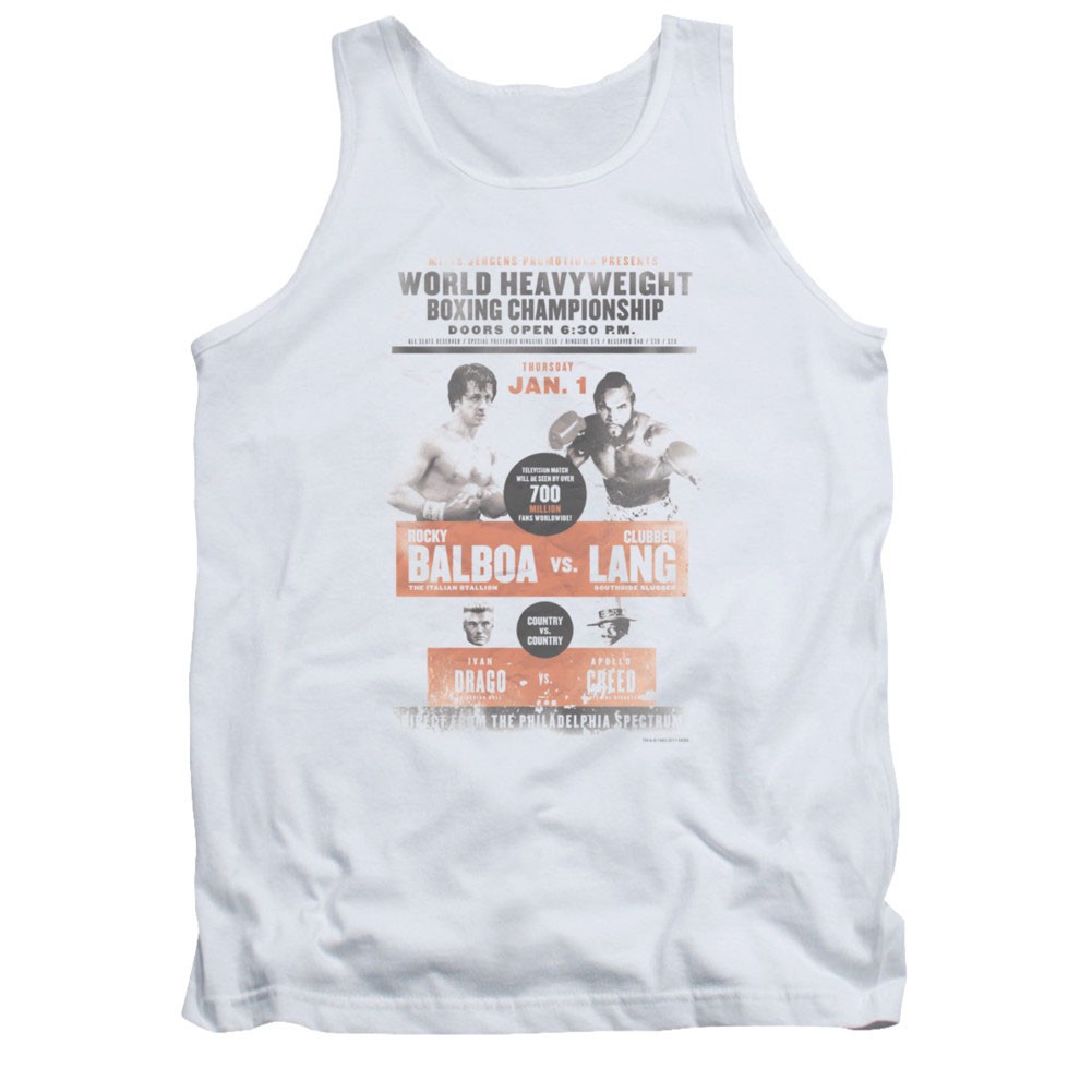 Rocky Master Of Disaster Apollo Creed White Tank Top