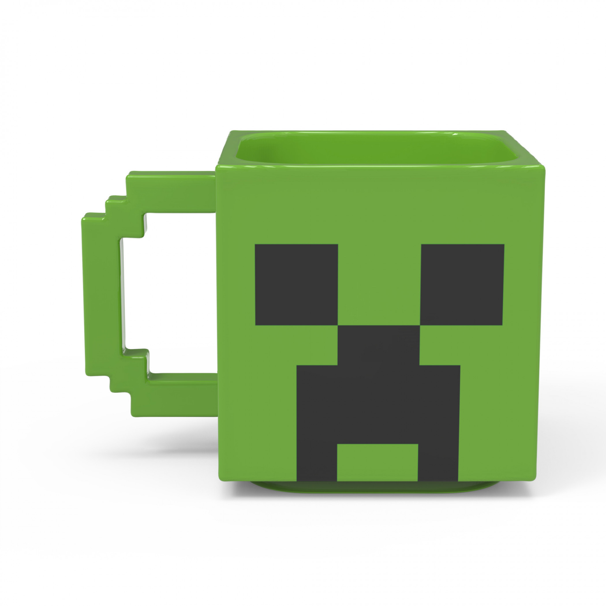 Minecraft Creeper Sculpted Ceramic Mug, Green