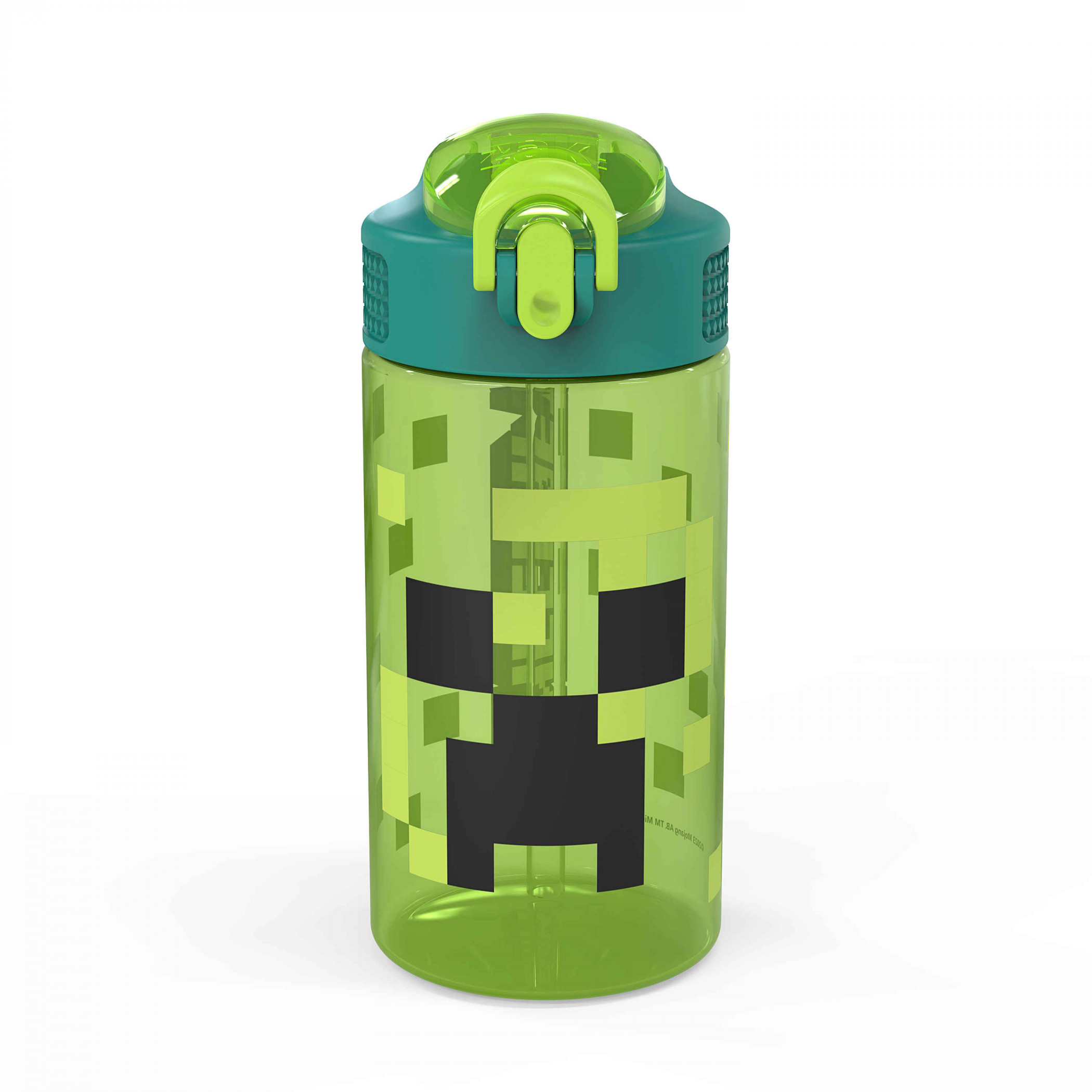 Minecraft Creeper 16oz Reusable Plastic Water Bottle, Multi-Color