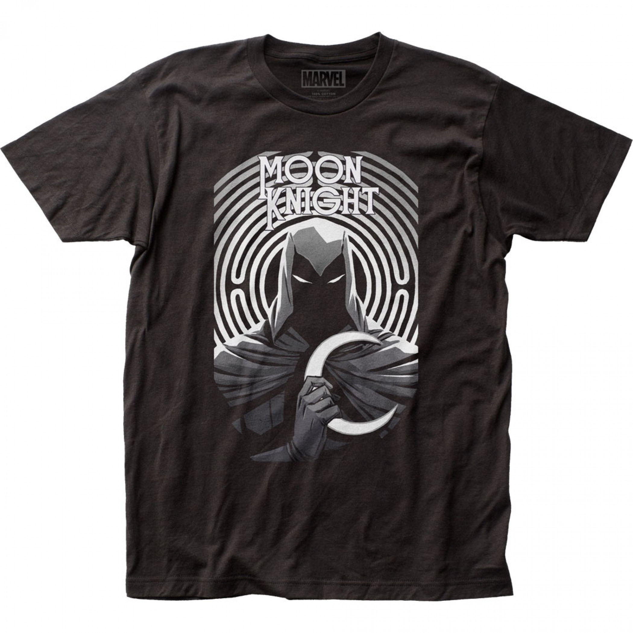 Marvel Studios Moon Knight Series Visage T-Shirt, Black