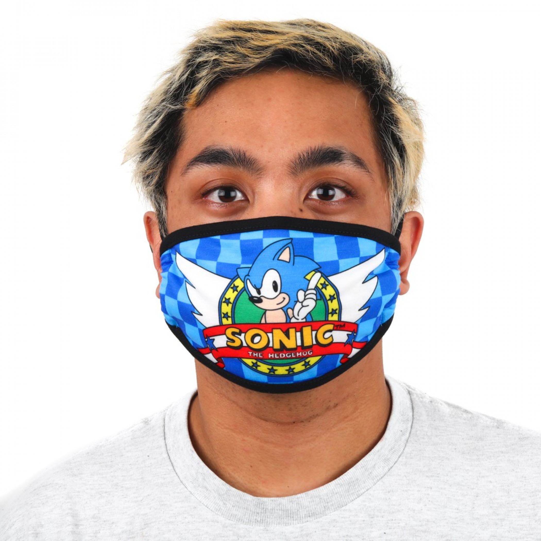 Sonic The Hedgehog Adjustable Face Cover, Multi-Color