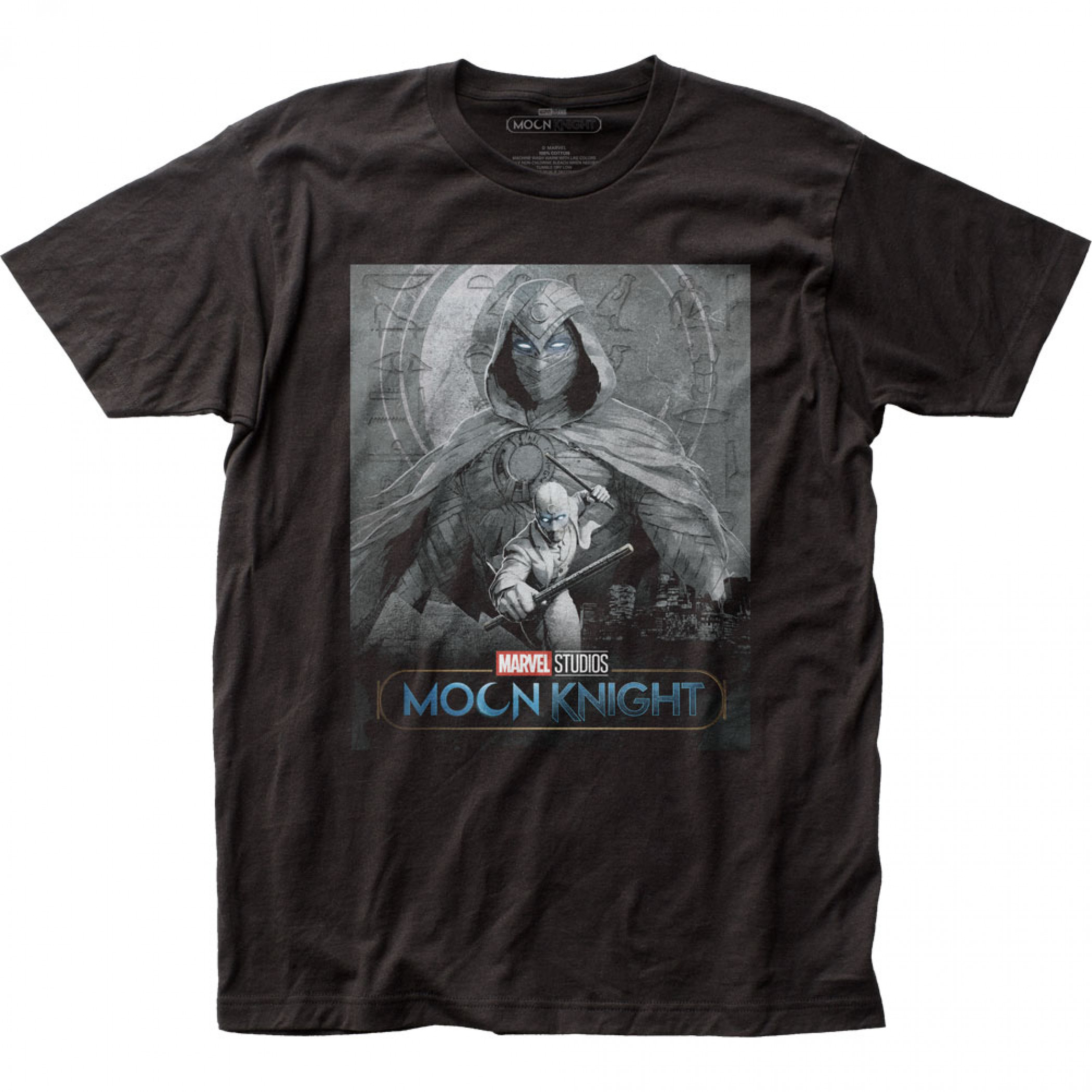 Marvel Studios Moon Knight Two Cities T-Shirt, Black