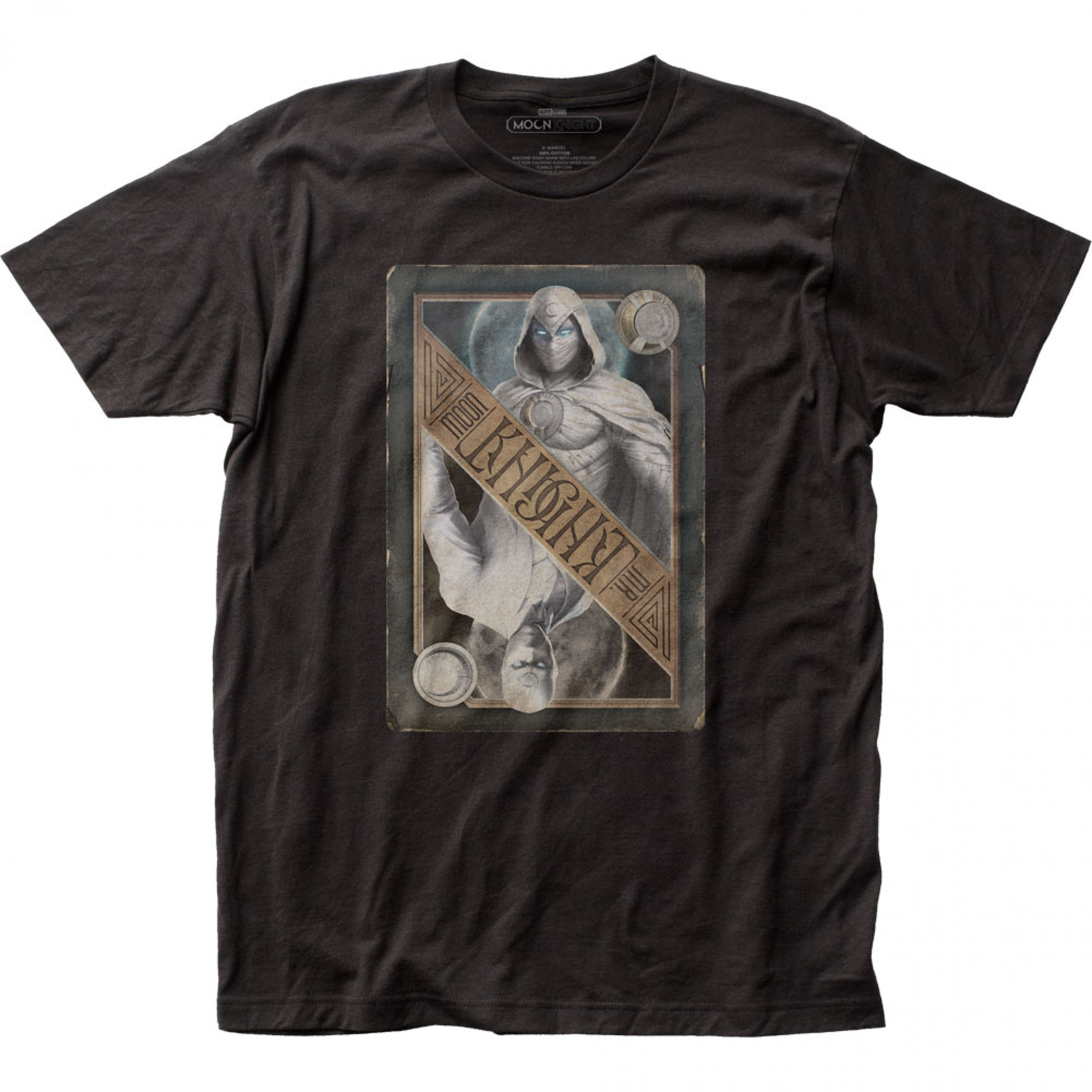 Marvel Studios Moon Knight Duality Card T-Shirt, Black