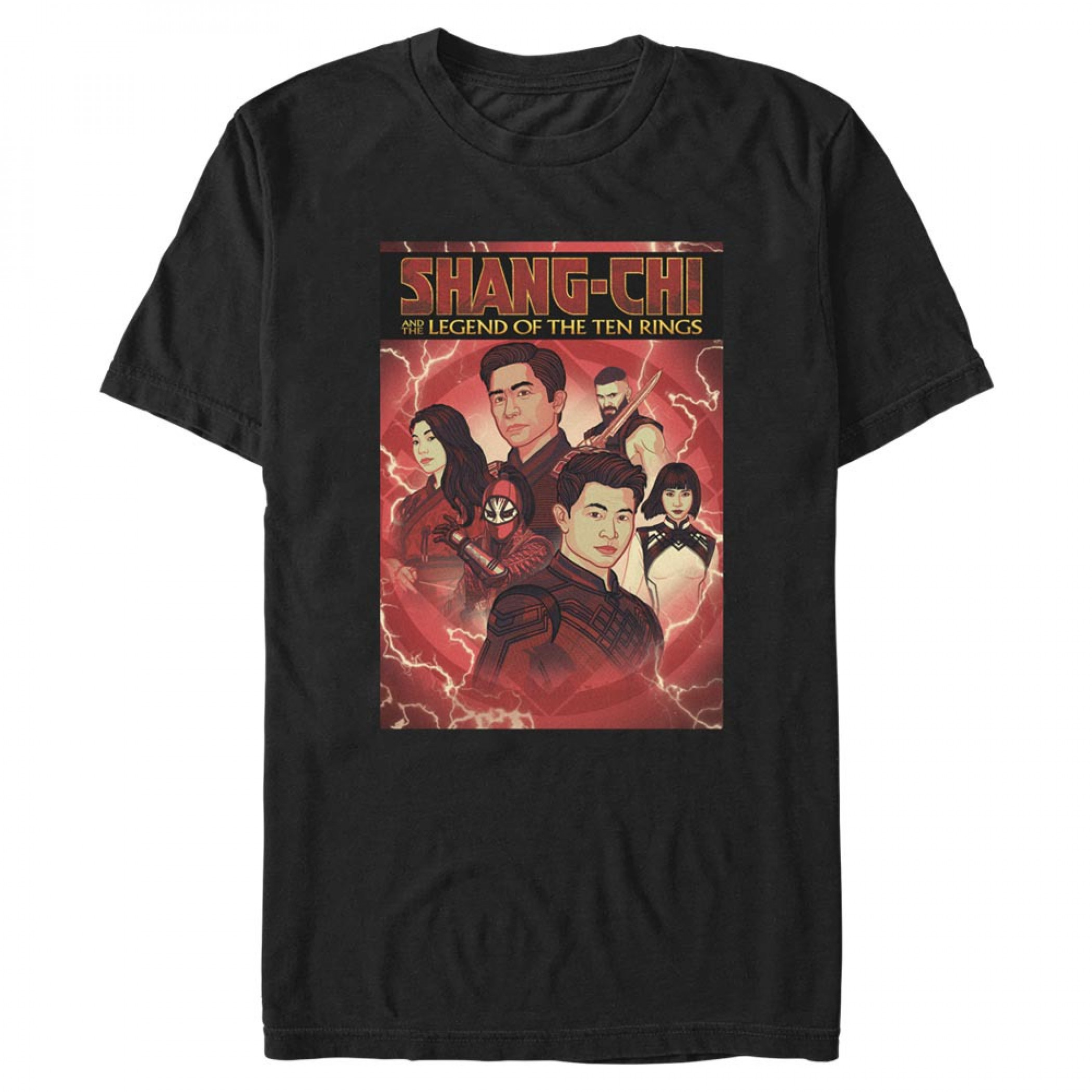 Shang Chi and the Legend of the Ten Rings Comic Book Cover T-Shirt, Black