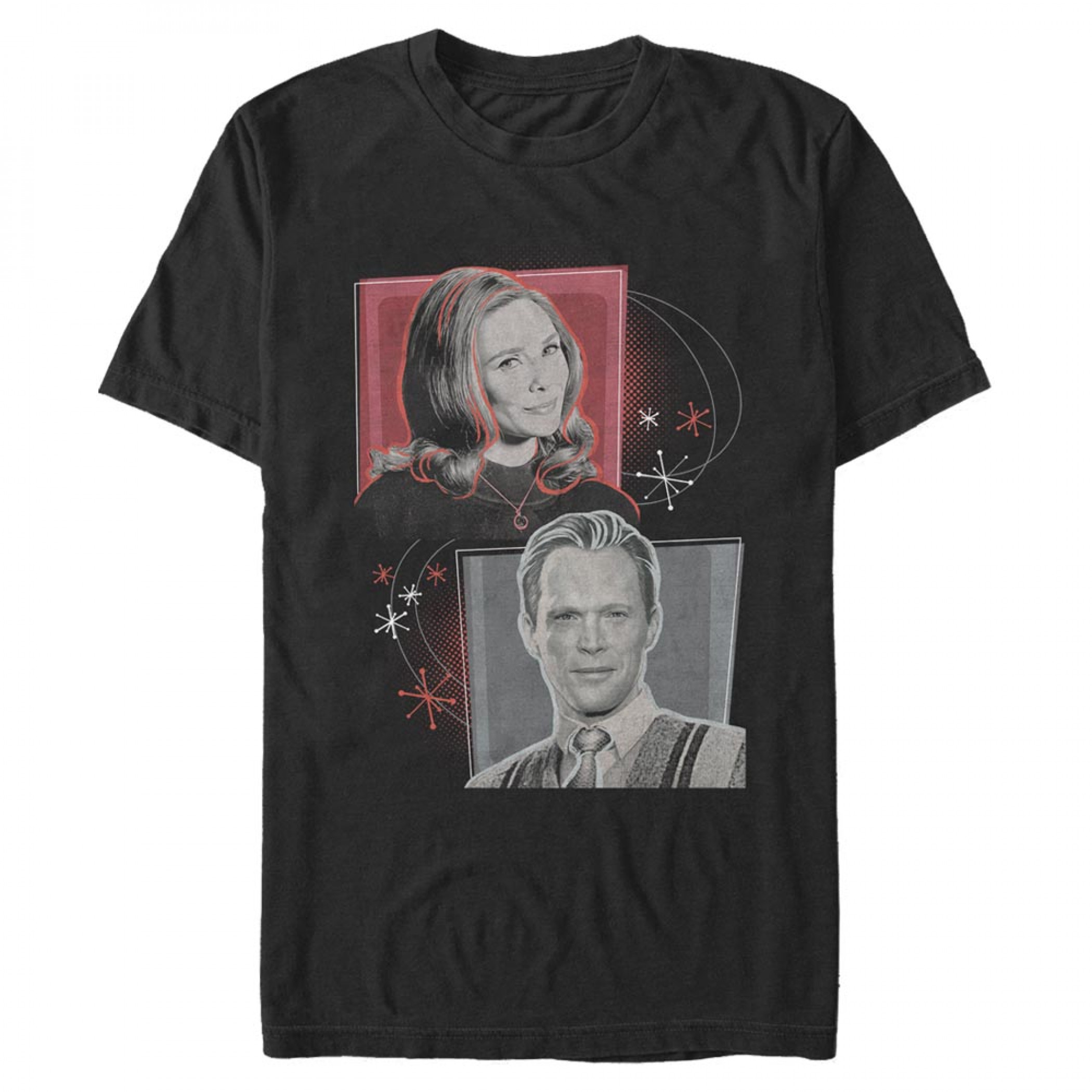 WandaVision Retro Design T-Shirt, Black