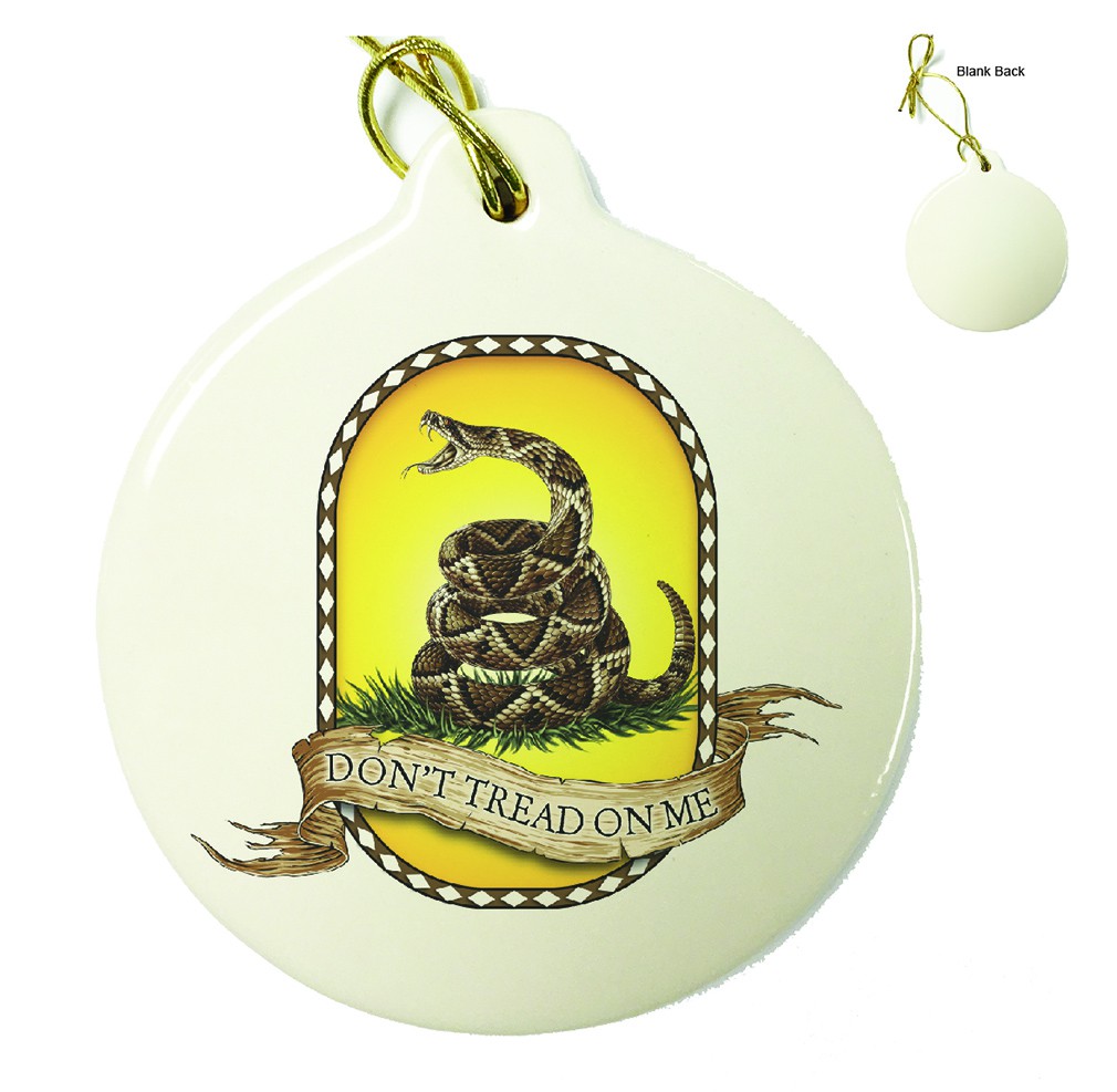Don't Tread On Me Porcelain Ornament