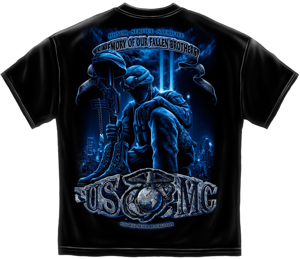 US Marine Corps Fallen Brothers Men's Black T-Shirt