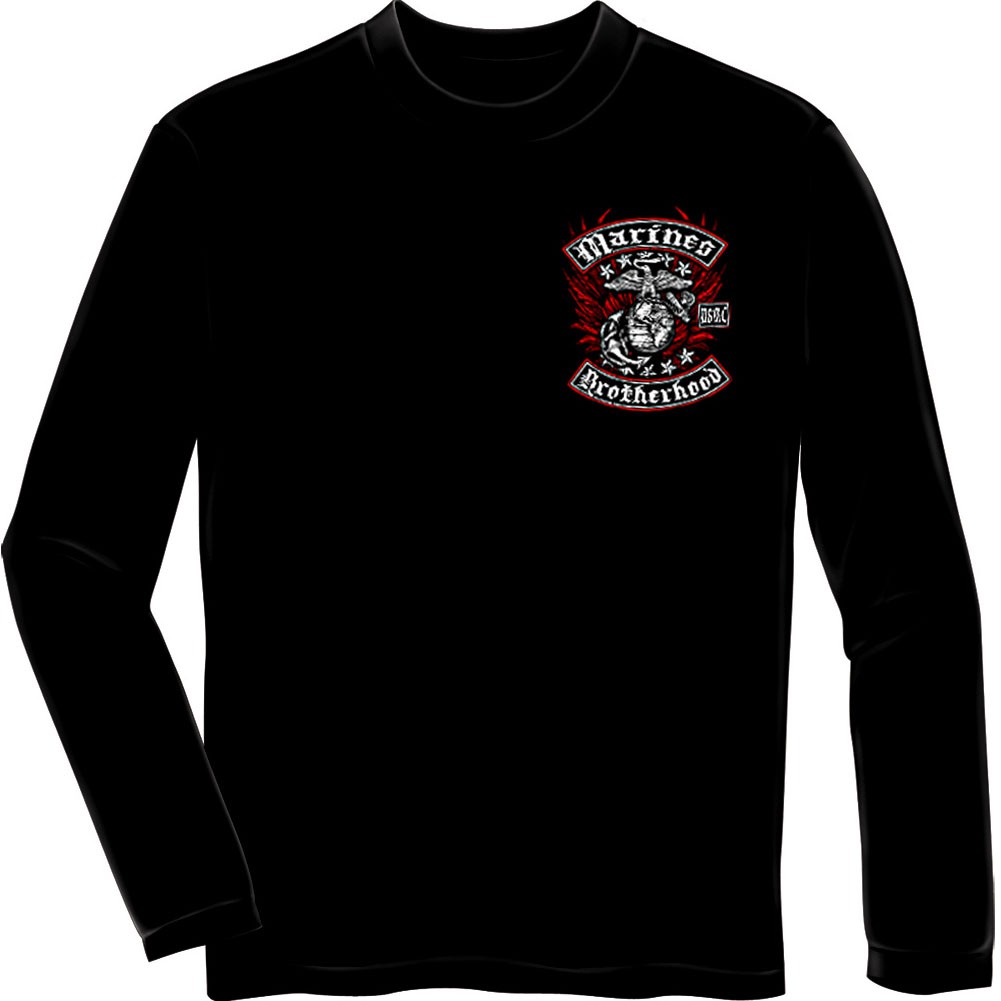 USMC Marines Brothershood Black Long Sleeve T-Shirt - image 2