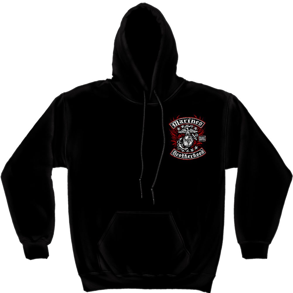 USMC Marines Brothershood Black Hoodie - image 2