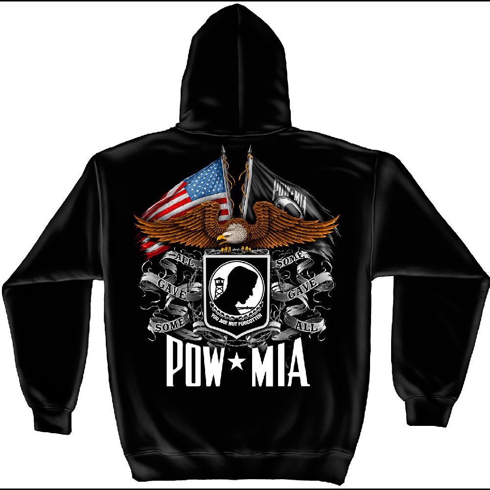 POW MIA Some Game All Black Hoodie