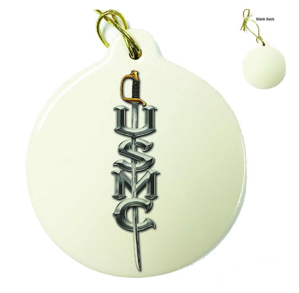 US Marine Corps USMC Sword Porcelain Ornament