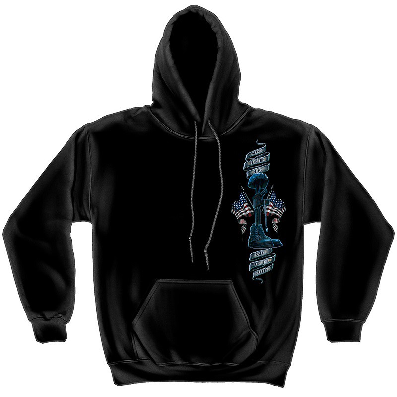 Stand For The Flag Kneel For The Fallen Hoodie - image 2