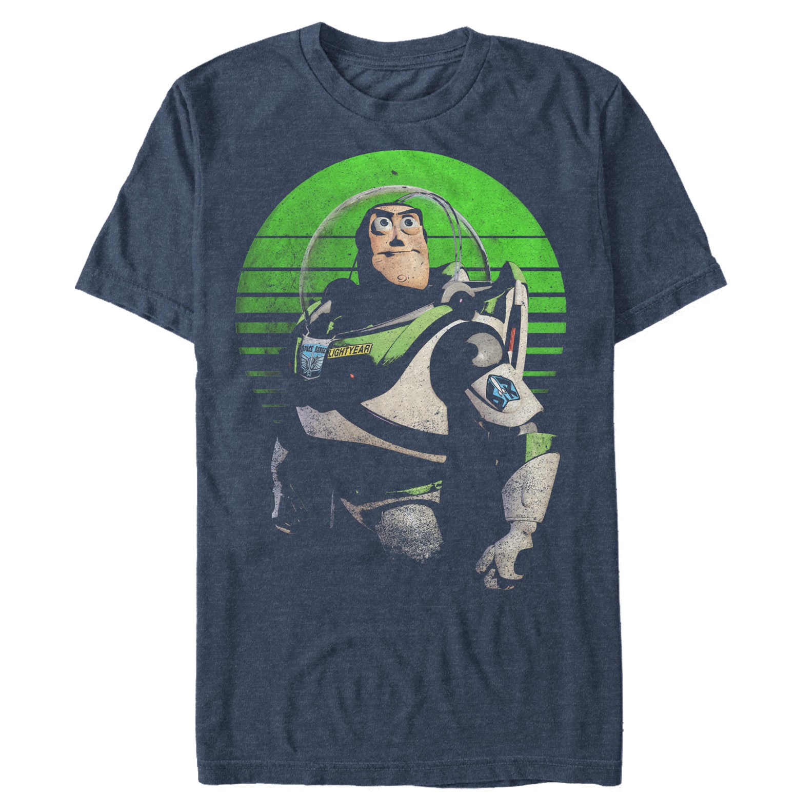 Toy Story Distressed Heather Blue Buzz Lightyear Tee Shirt