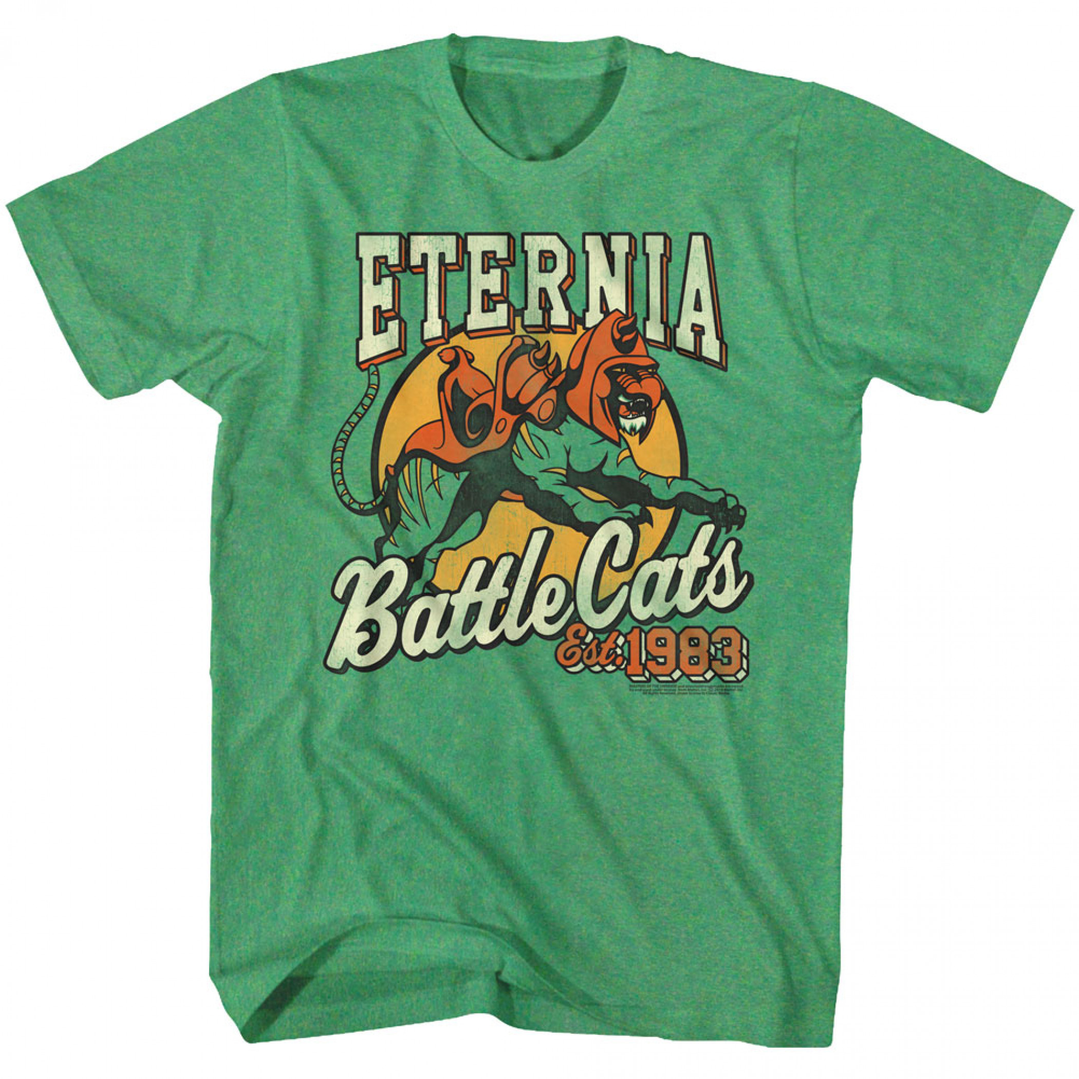 Masters Of The Universe Eternia Battle Cats T-Shirt, Green