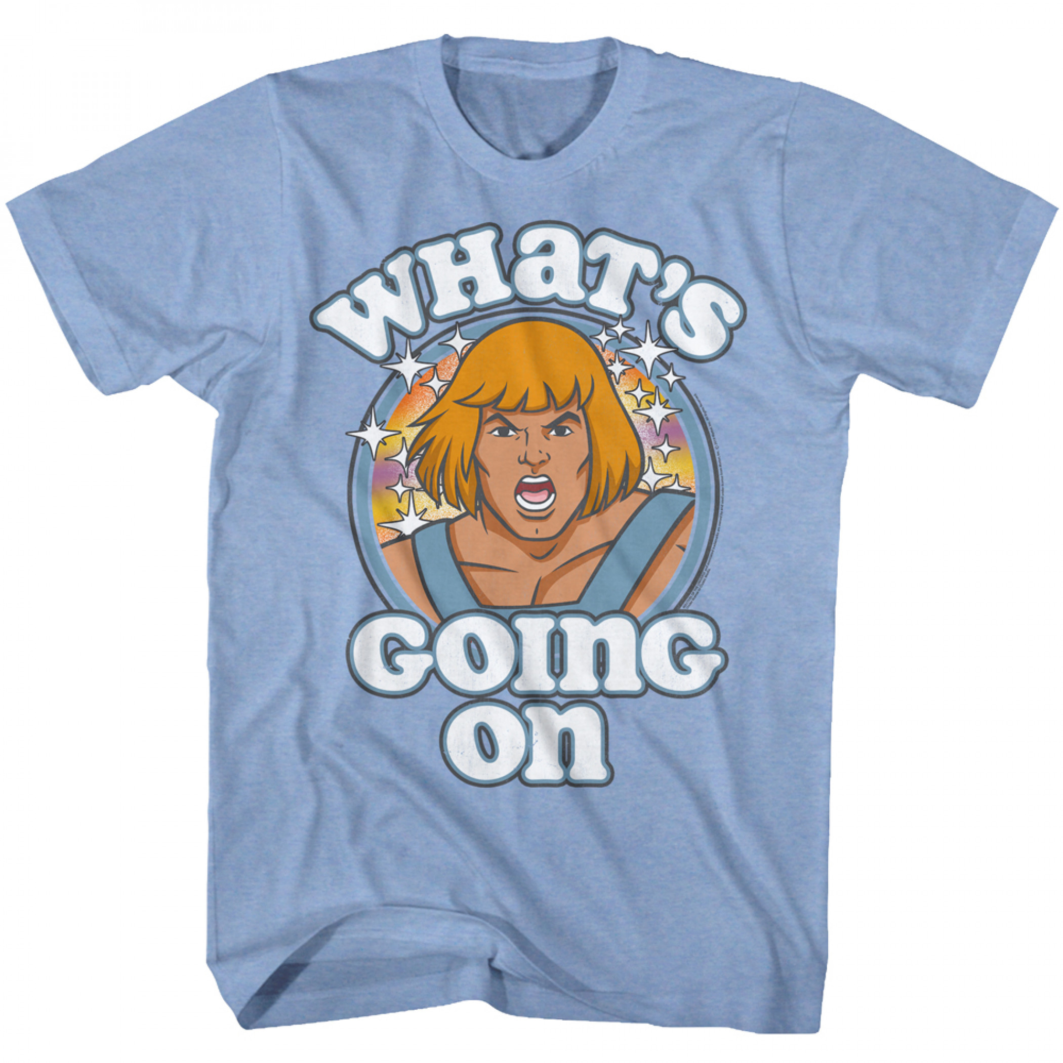 Masters of the Universe He-Man Whats Going On T-Shirt, Blue