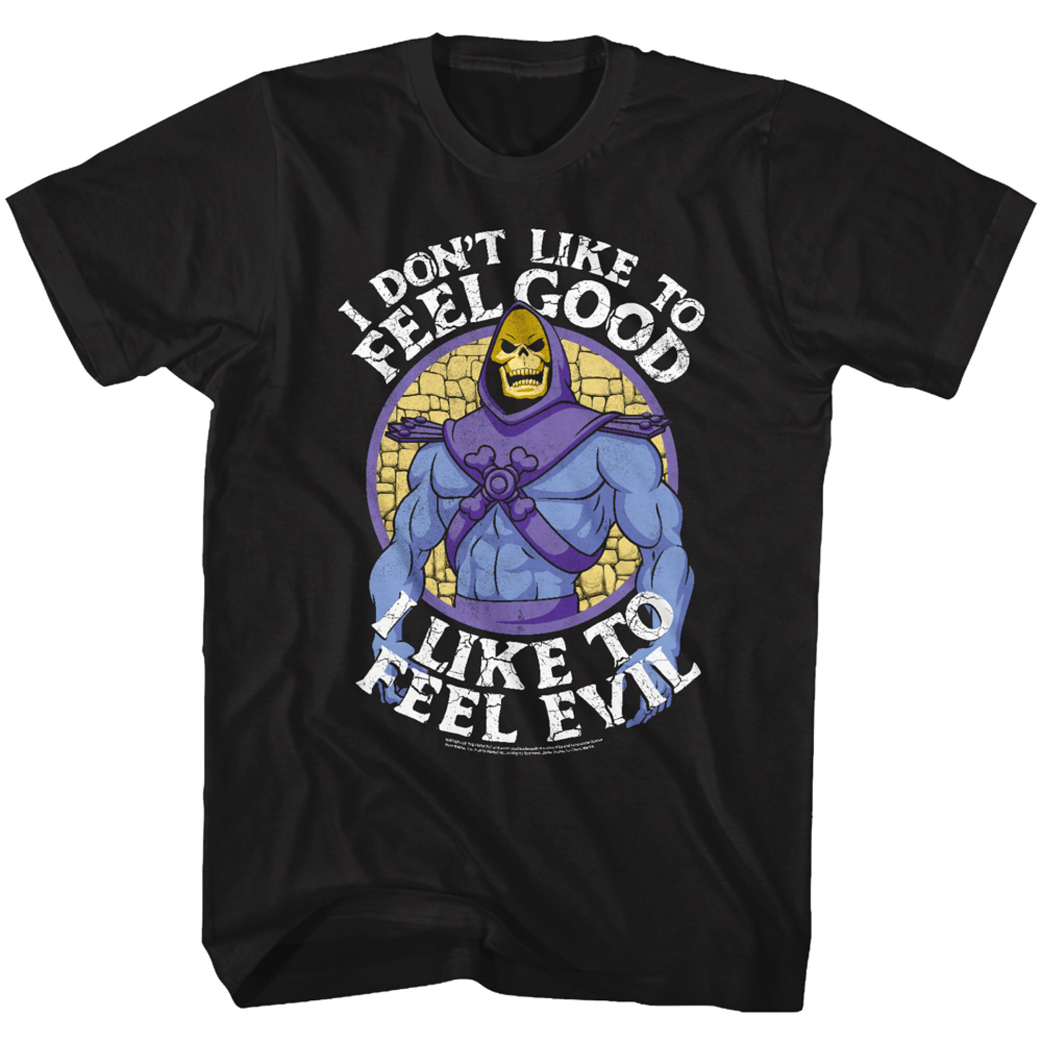Masters of the Universe Skeletor Feel Evil T-Shirt, Black