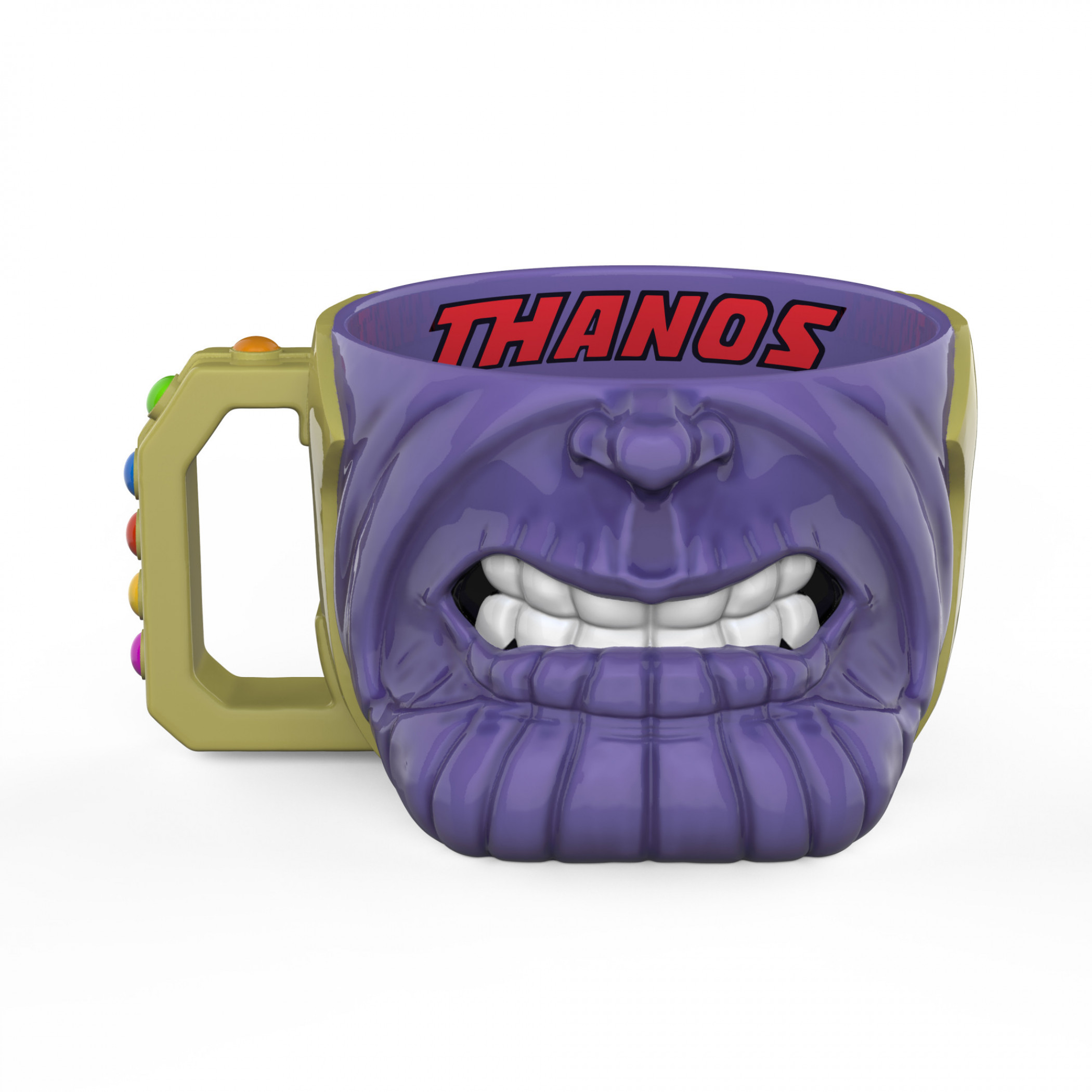 Thanos Face Sculpted Mug, Purple