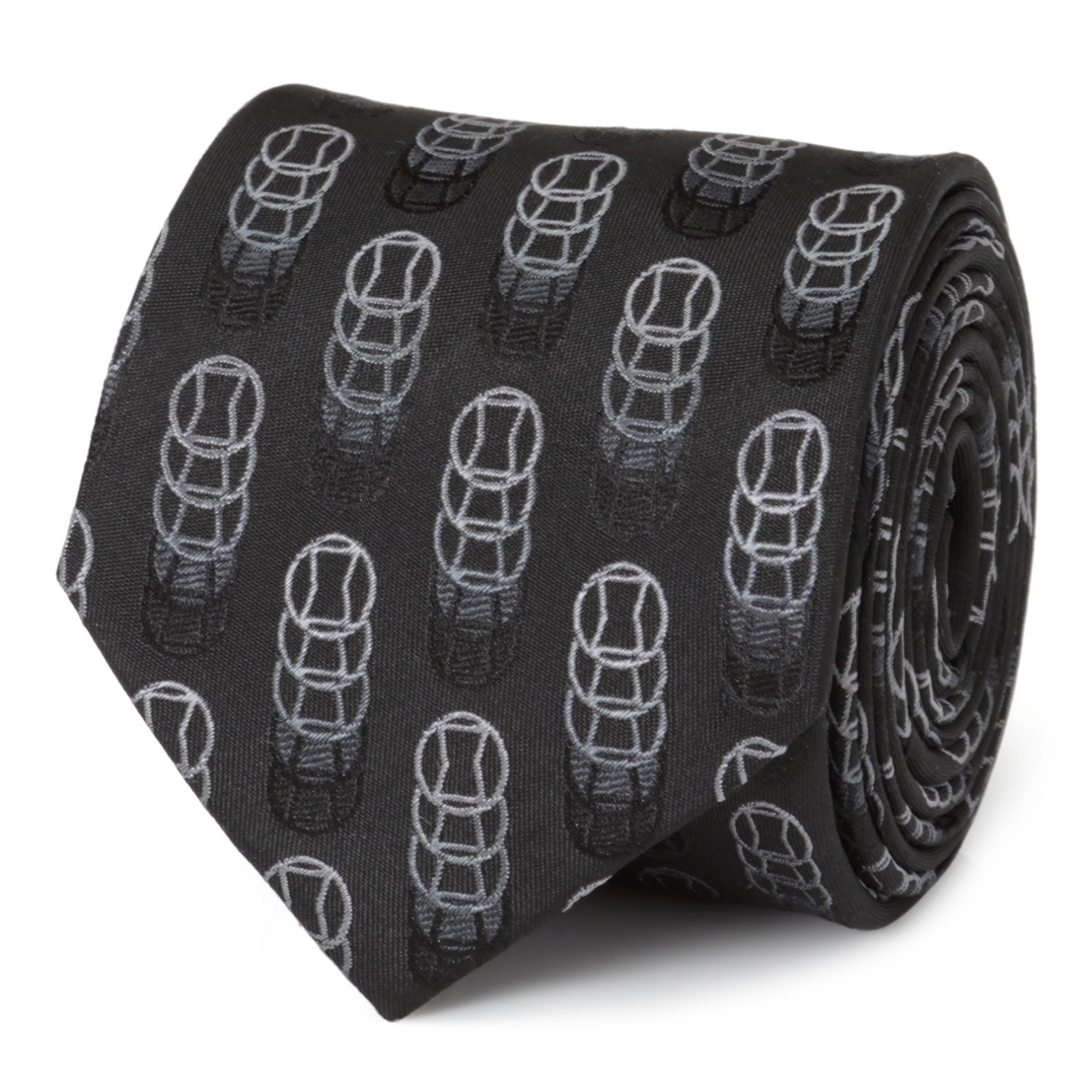 Marvel Black Widow Symbol All Over Silk Tie, Black