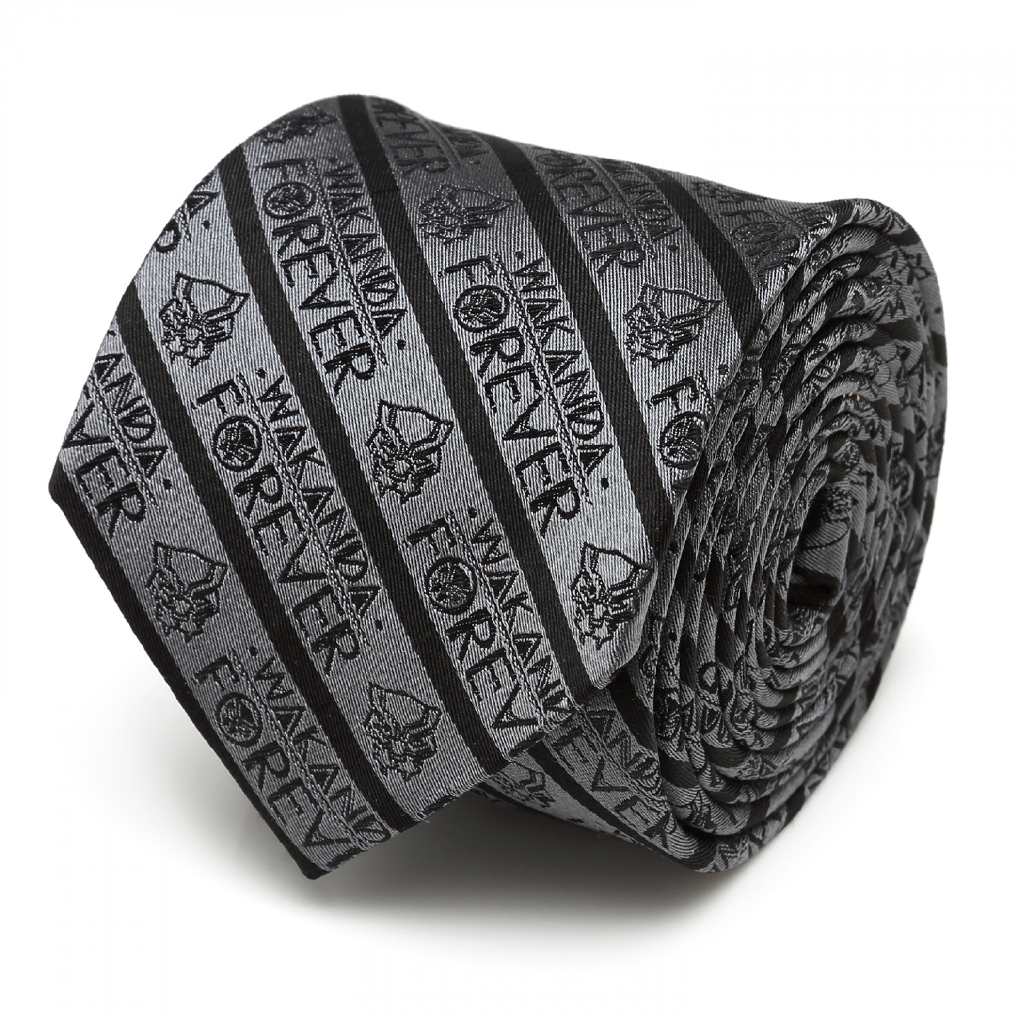 Black Panther Wakanda Forever Grey Tie, Grey